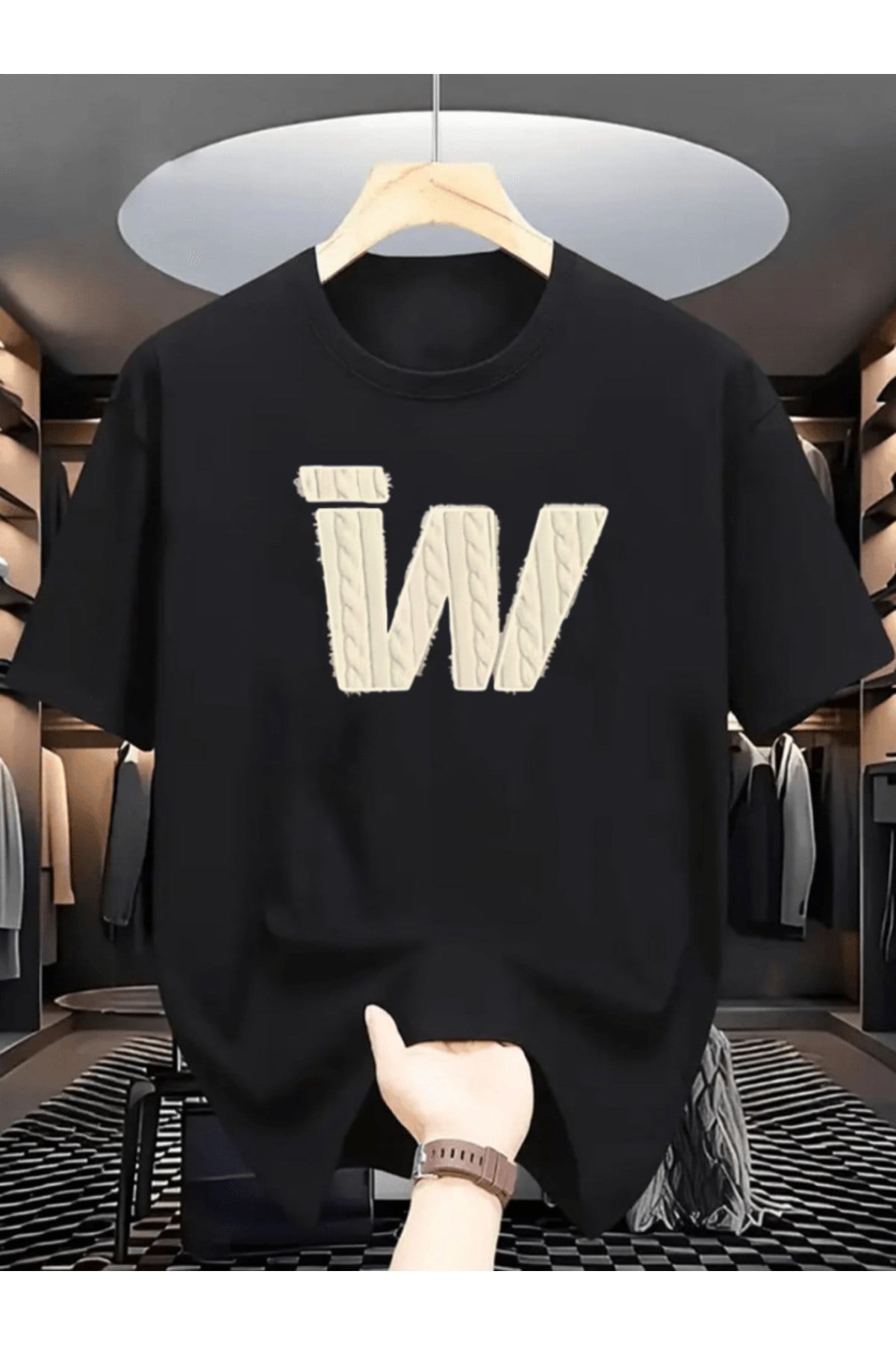W Tasarım Baskılı Premium Oversize T-shirt