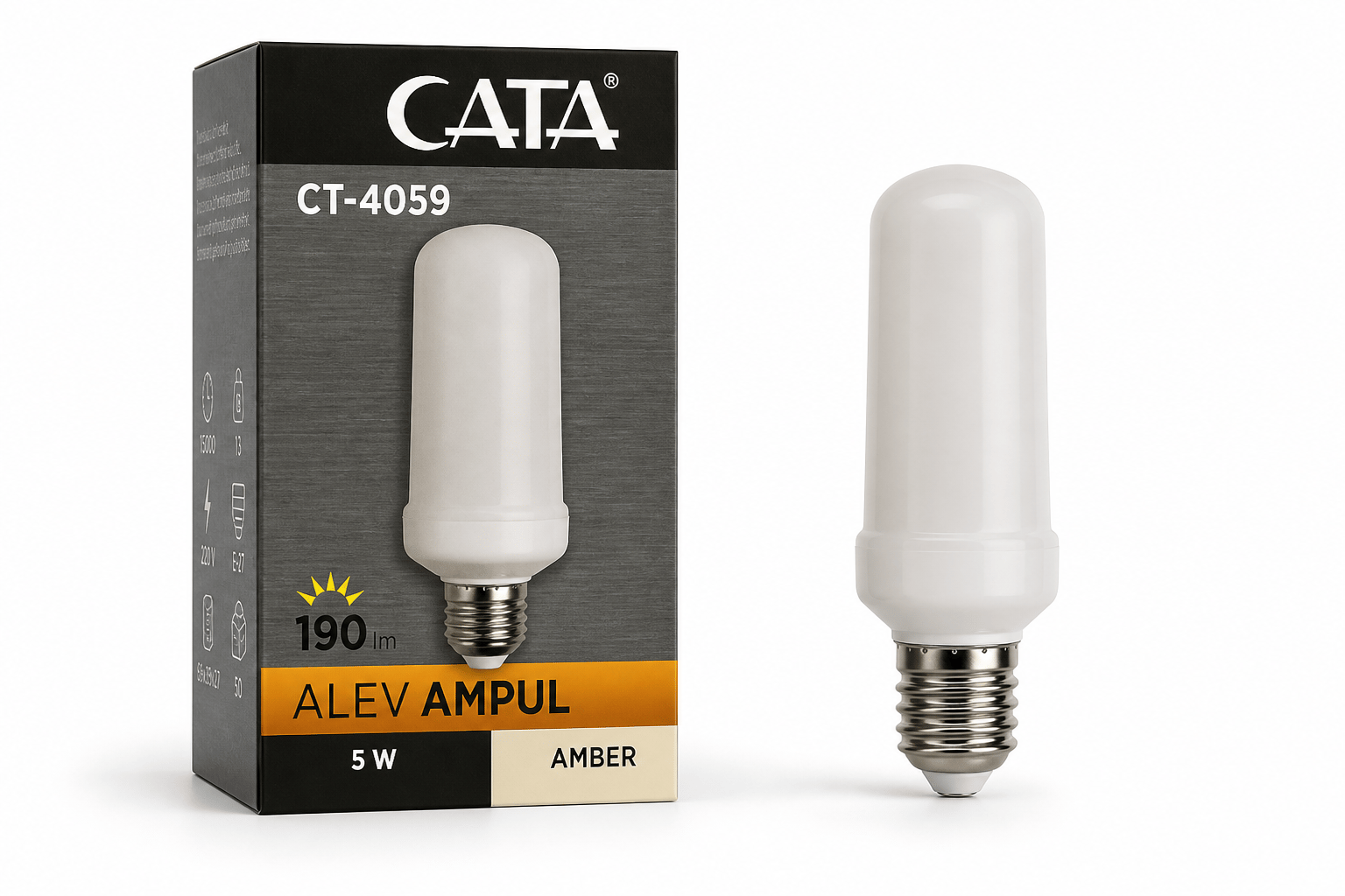 Cata CT-4059 LED Ampul 5W E27 Amber