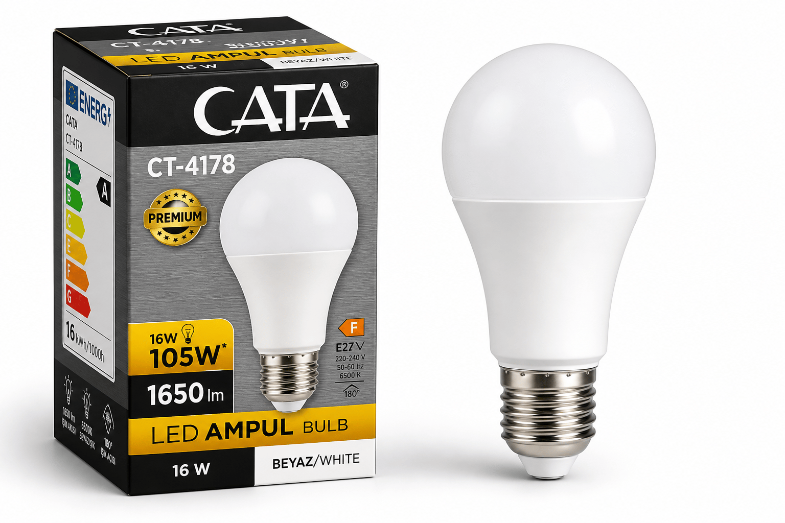 Cata CT-4178 LED Ampul 16W E27 3200K / 6400K