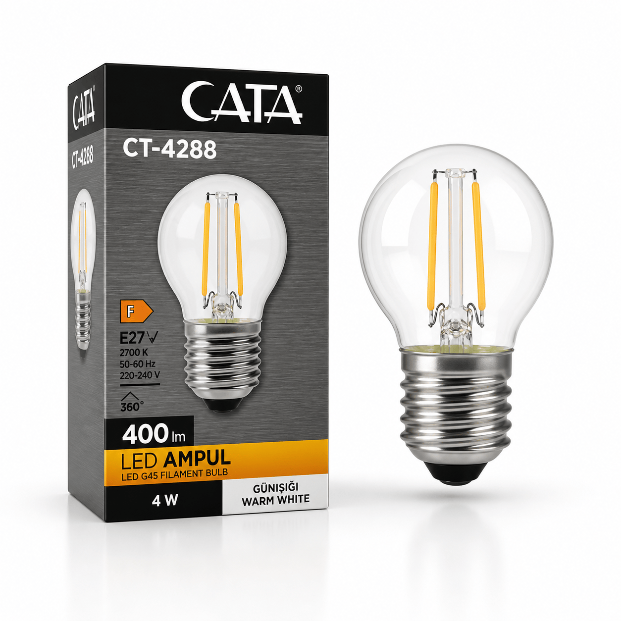 Cata CT-4288 LED Filament Ampul 4W E27 3200K