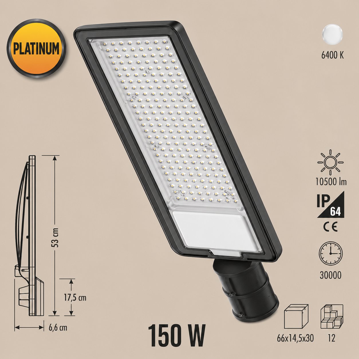 CATA CT-4682 Sokak 150W Platinum 6400K