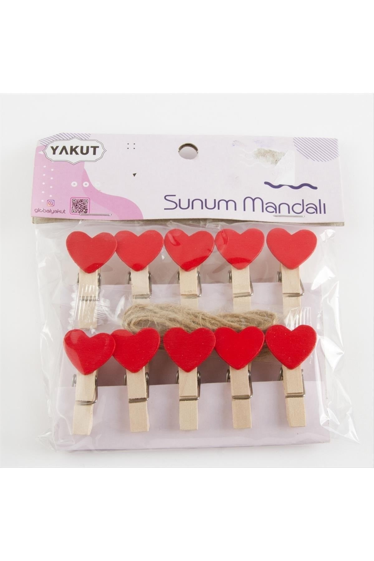 10 Adet Kalp Mandal