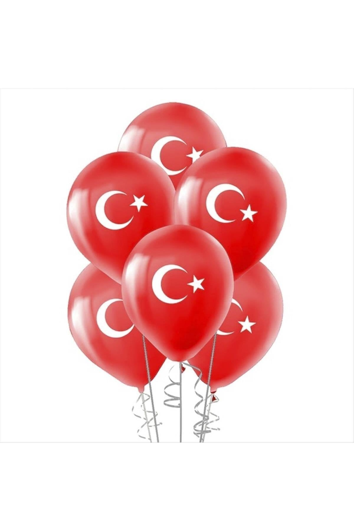 100 Adet Ay Yıldız Baskılı Balon