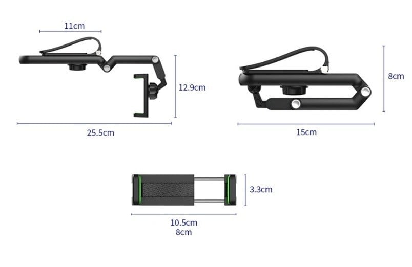 1080° Dönebilen Çok Fonksiyonlu Telefon Tutucu