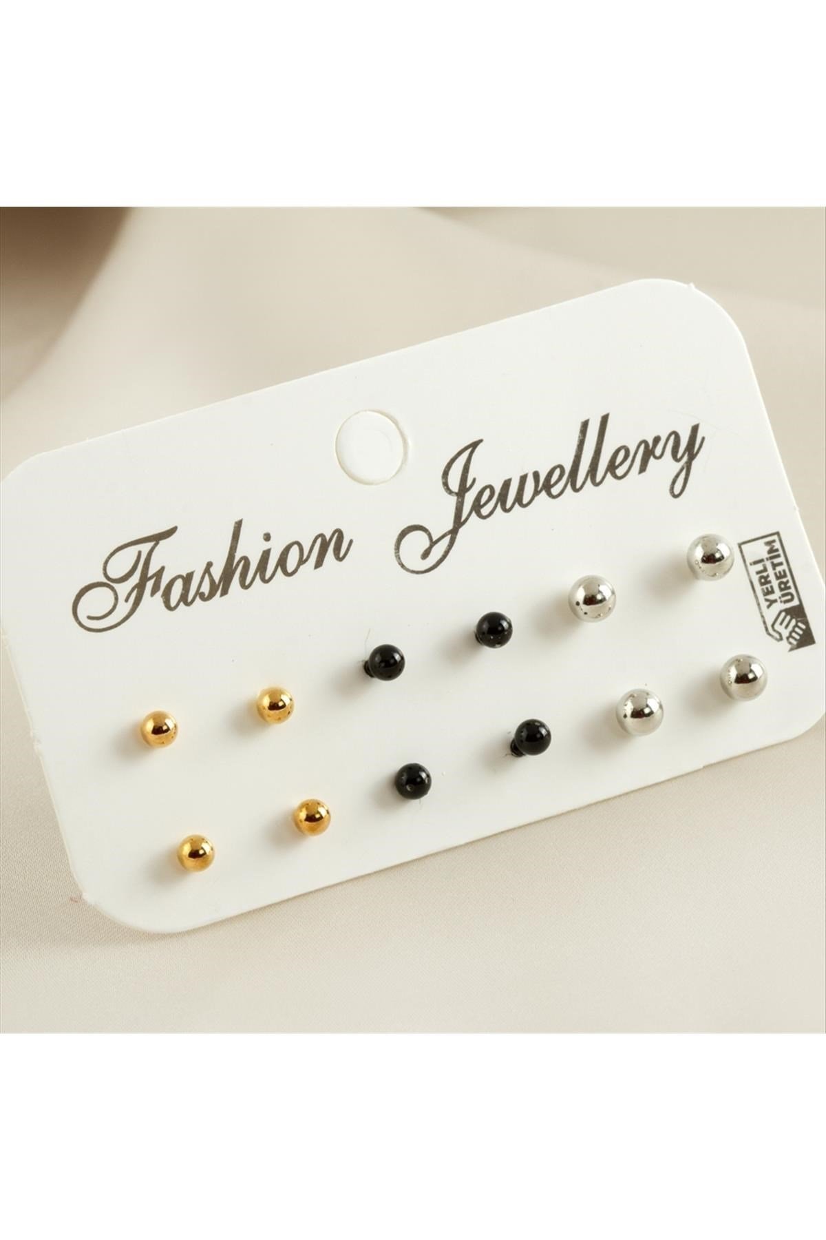 12 Adet Metal Top Küpe