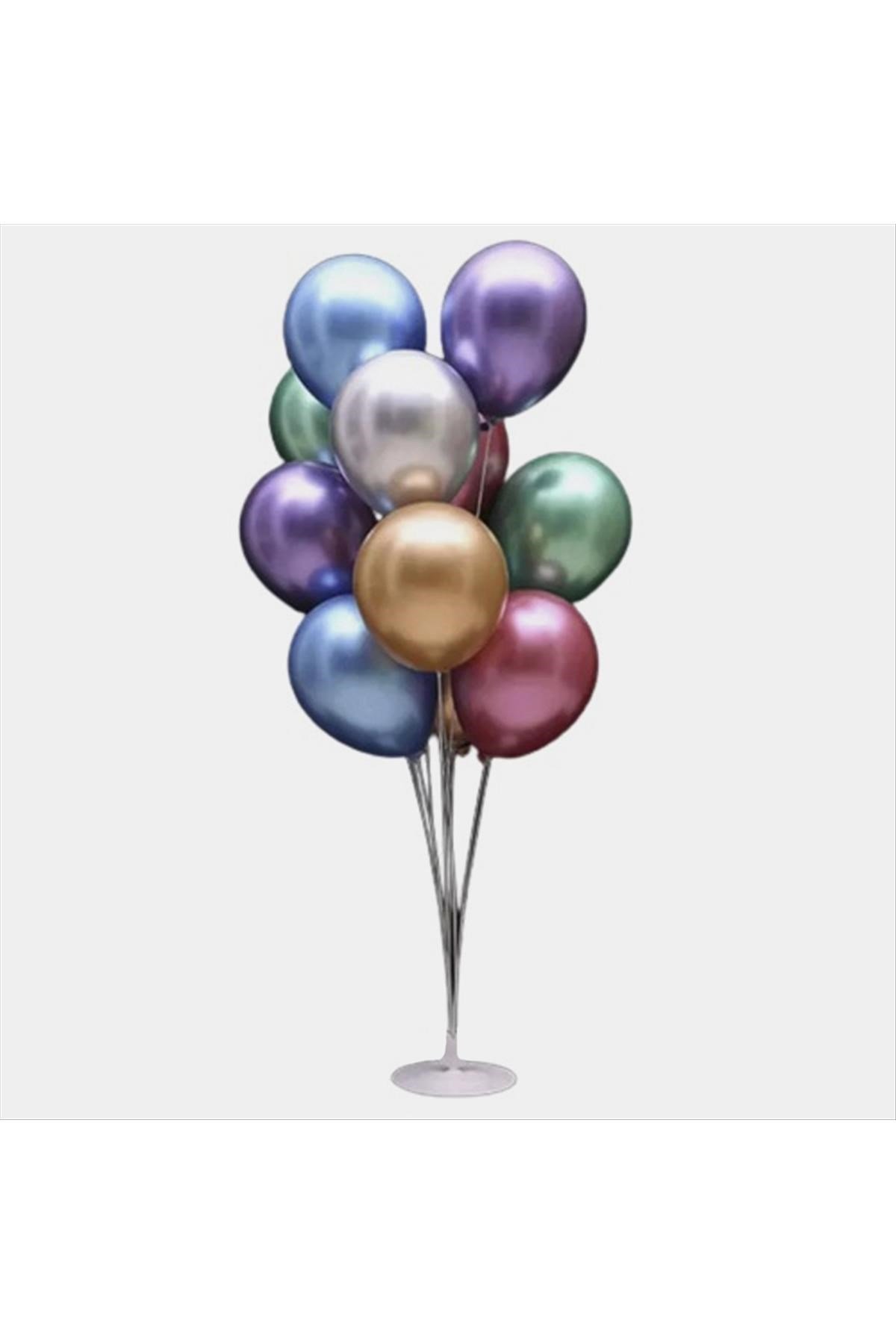 13 Adet Şeffaf Balon Standı 140 cm