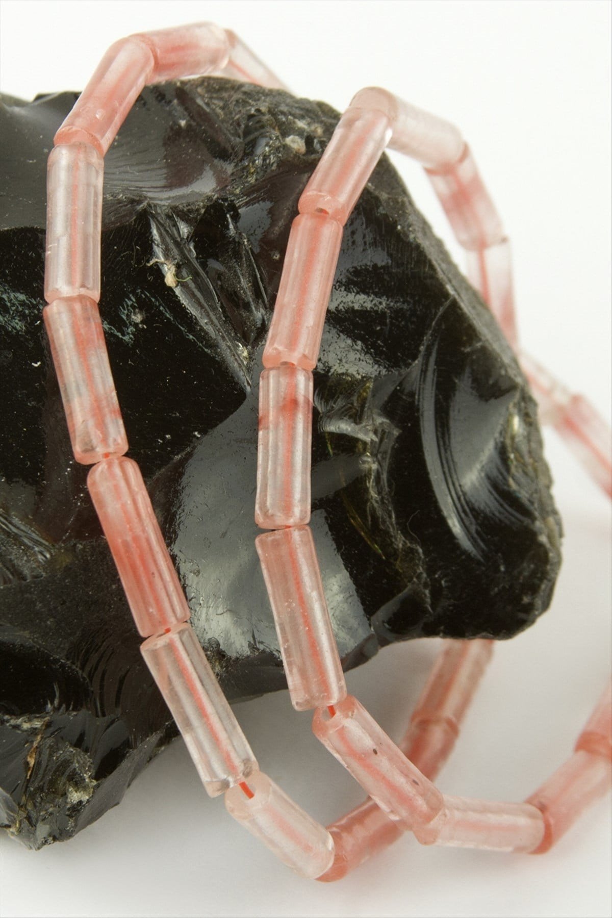 1,4 cm Boru Çilek Kuvars Taşı