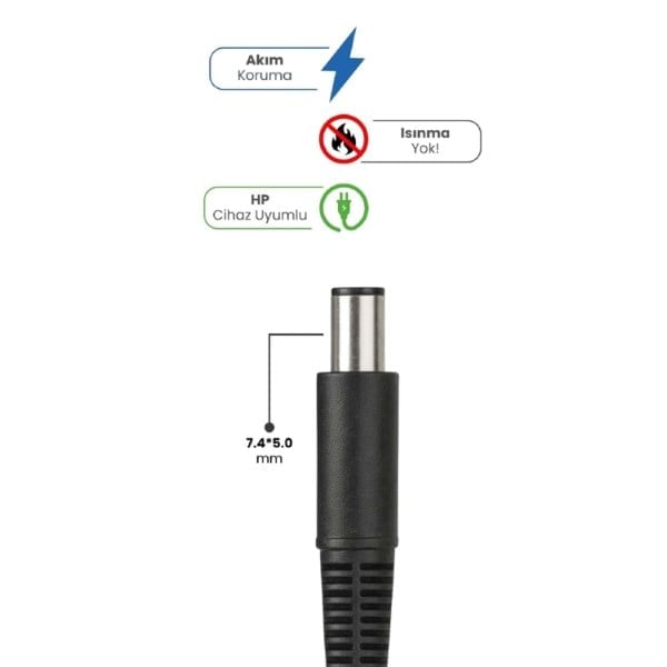 19V 4.74A 7.4 * 5.0mm 90W HP İçin Laptop Adaptör