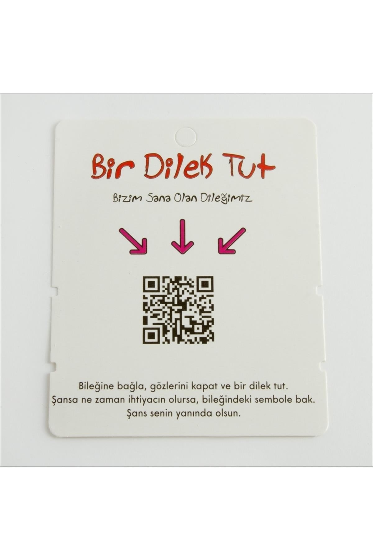 2'li Bir Dilek Tut Yazılı Bileklik Kartı 200 Adet