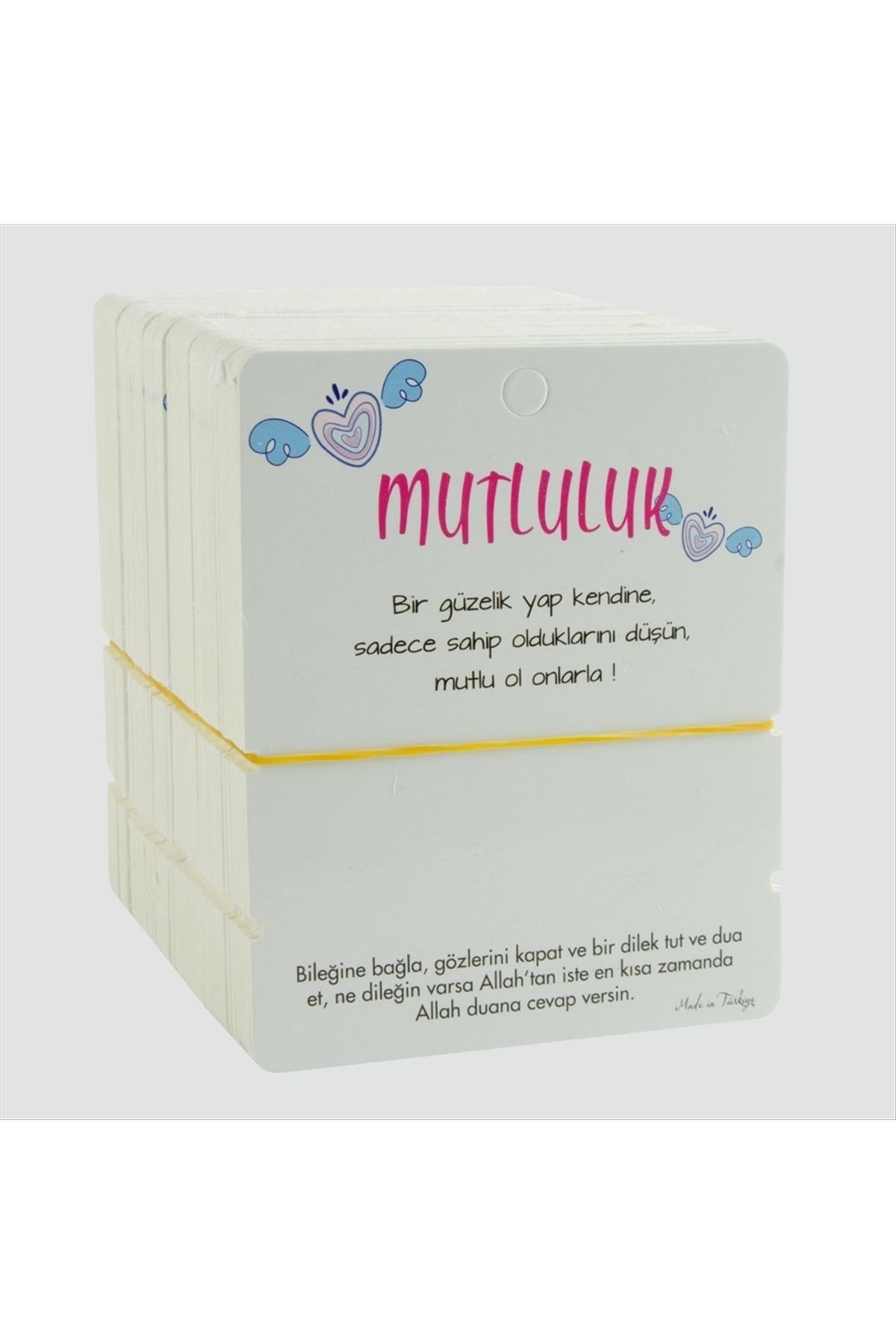 2'li Mutluluk Yazılı Bileklik Kartı 200 Adet