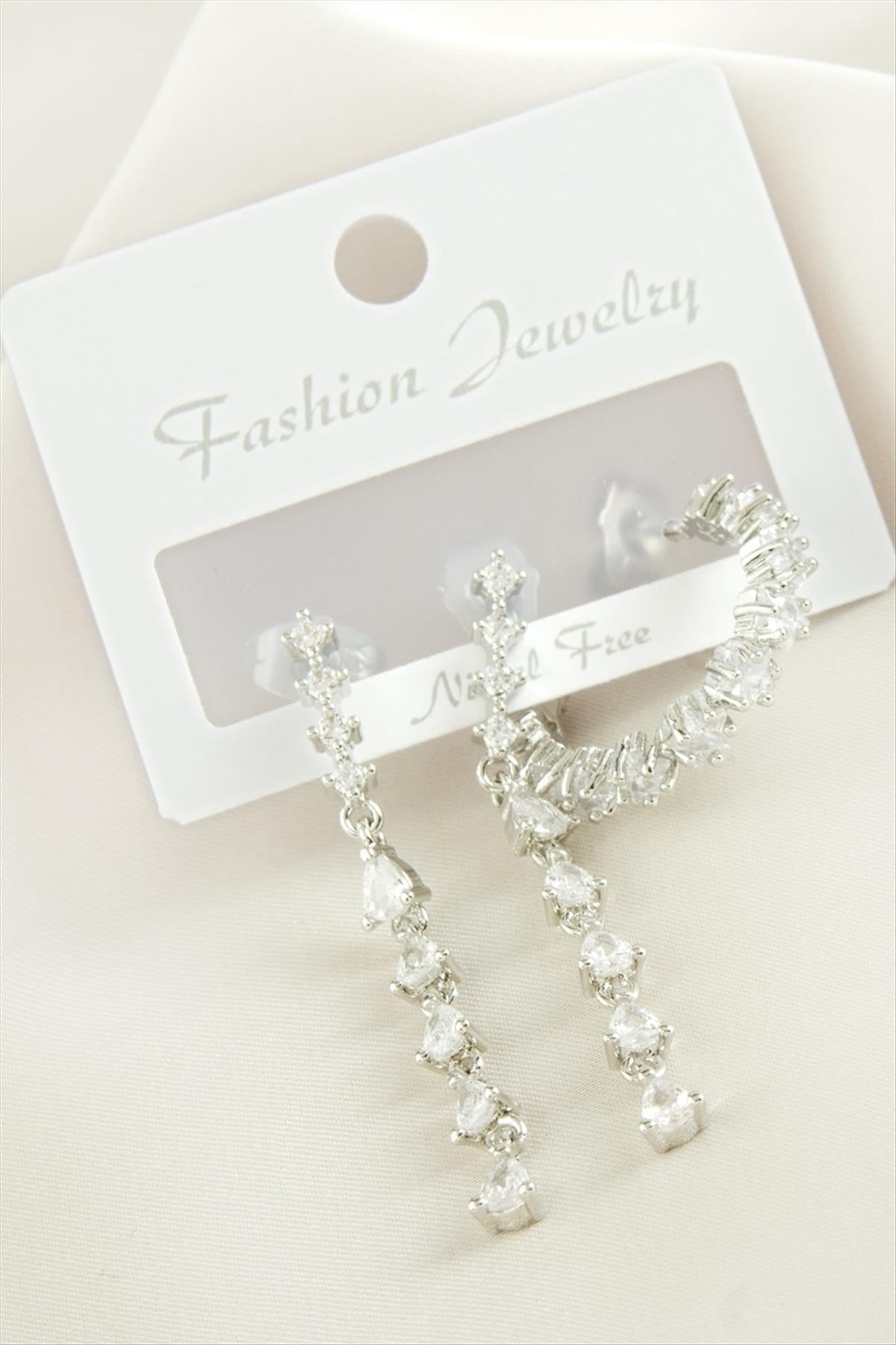 3 Adet Yıldız Zirkon Taşlı Küpe