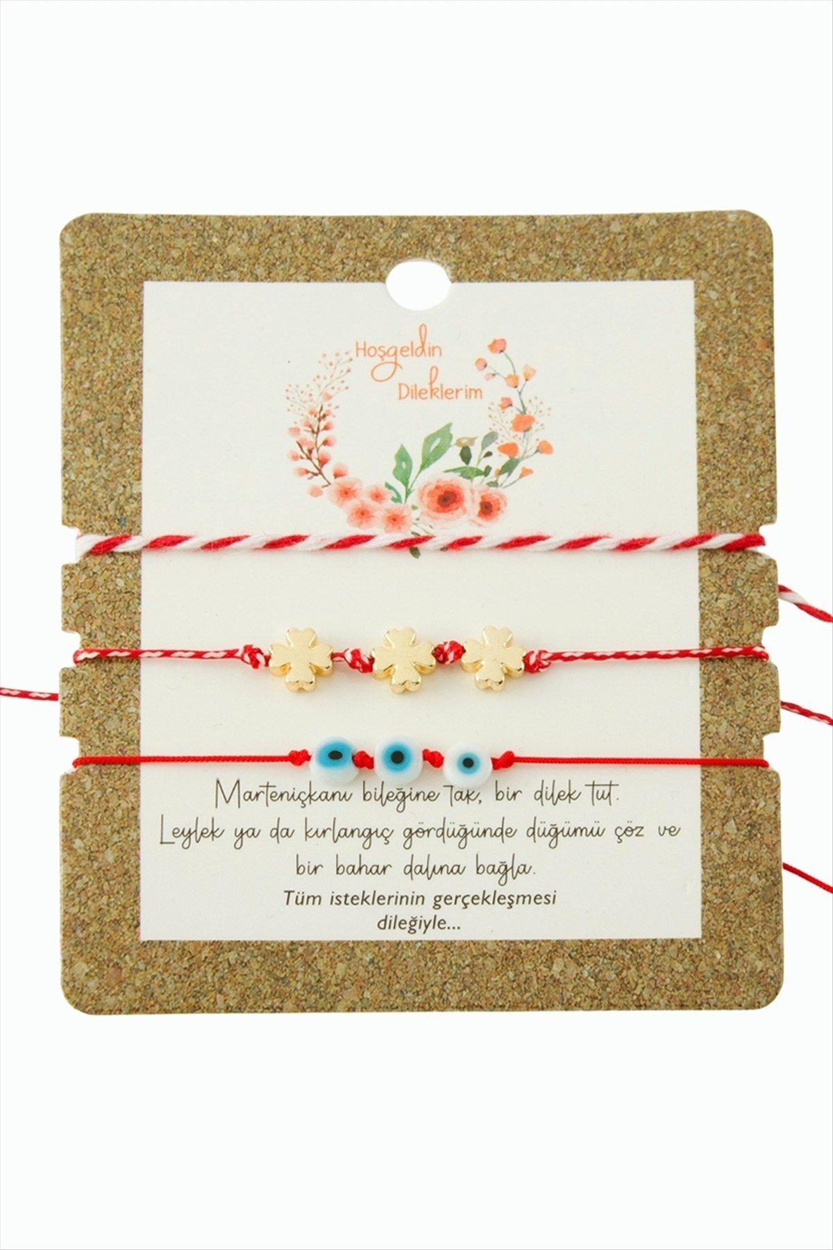 3 Adet Yonca Nazar Marteniçka Bileklik