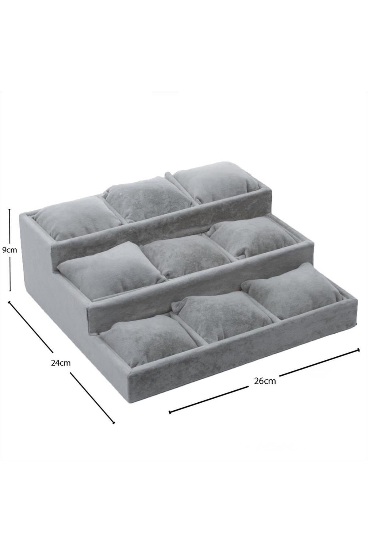 3 Basamaklı Anfora Kumaş Yastıklı Stand