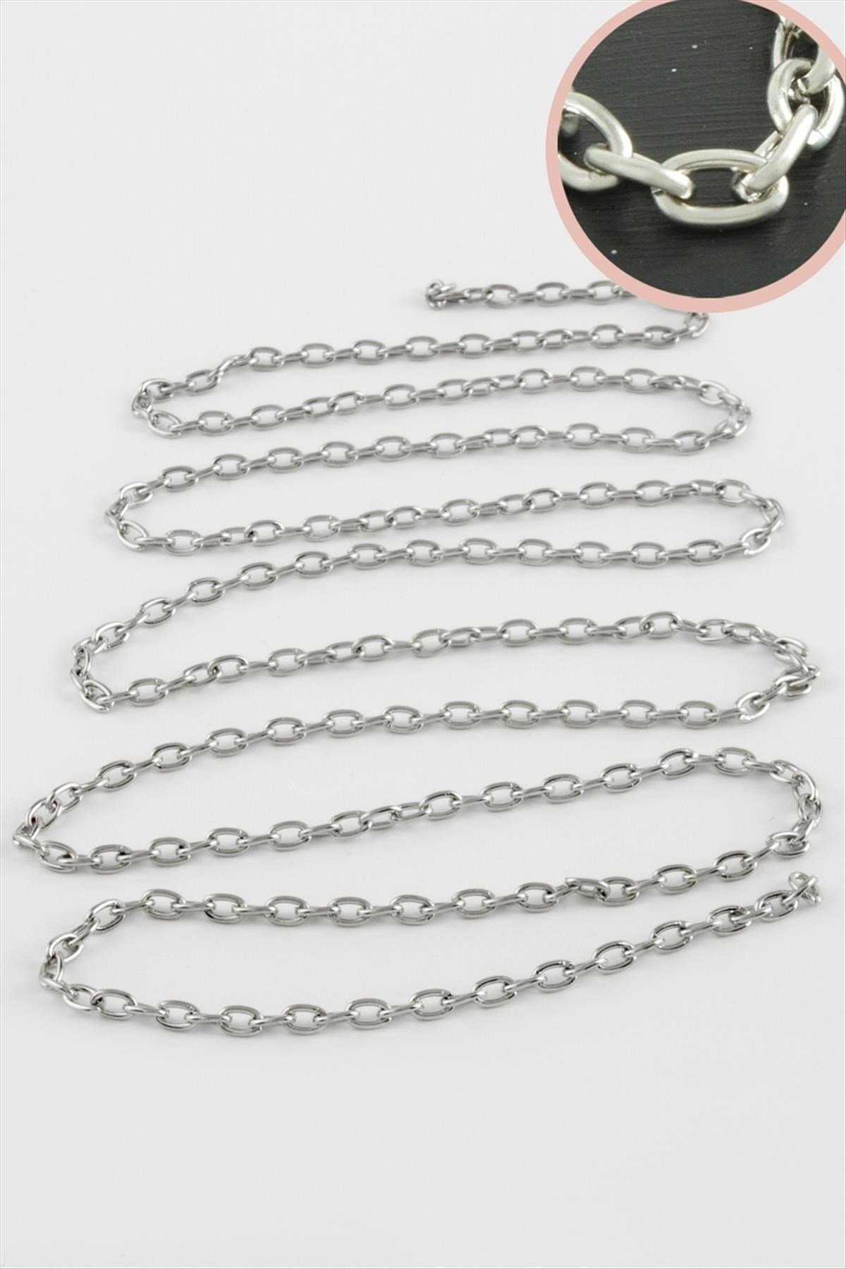 3 mm Oval Zincir 1 metre