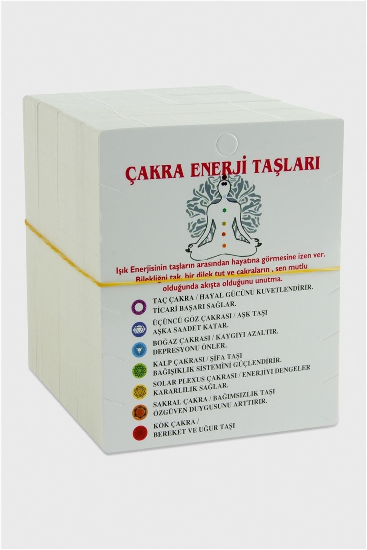3'lü Çakra Enerji Taşları Bileklik Kartı