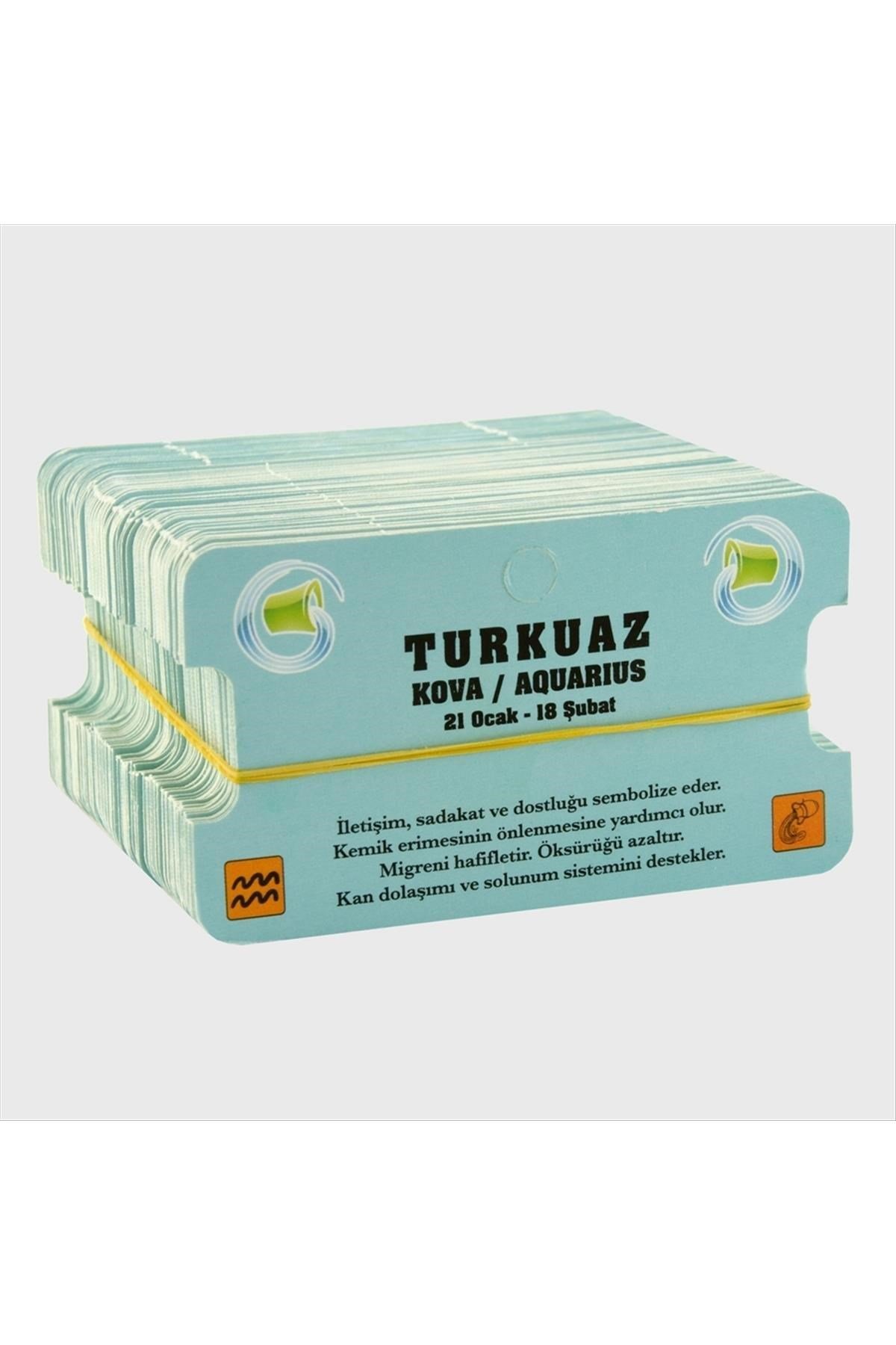 50 Adet Doğaltaş ve Burç İsimleri Yazılı Bileklik Kartı