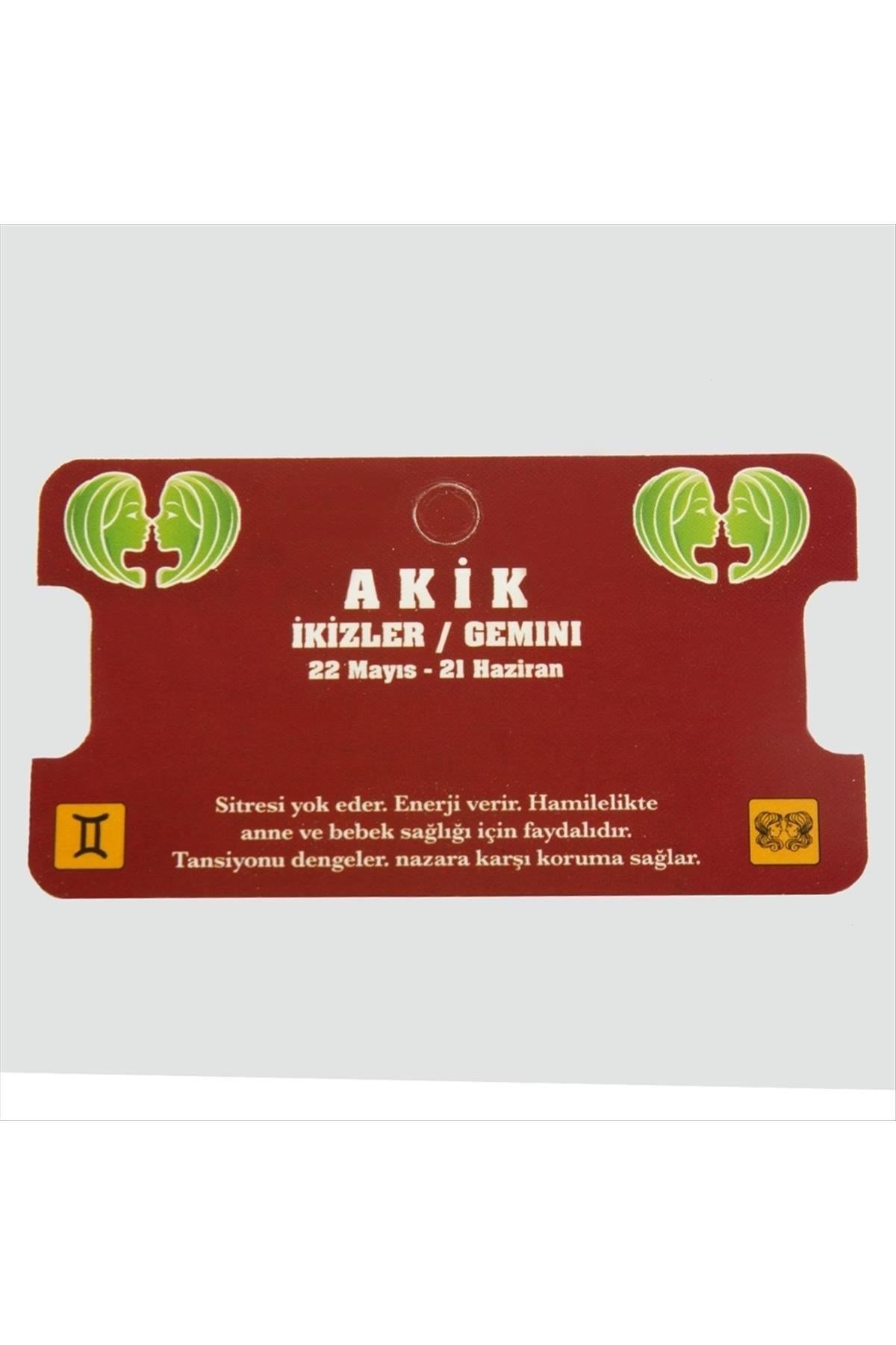 50 Adet Doğaltaş ve Burç İsimleri Yazılı Bileklik Kartı