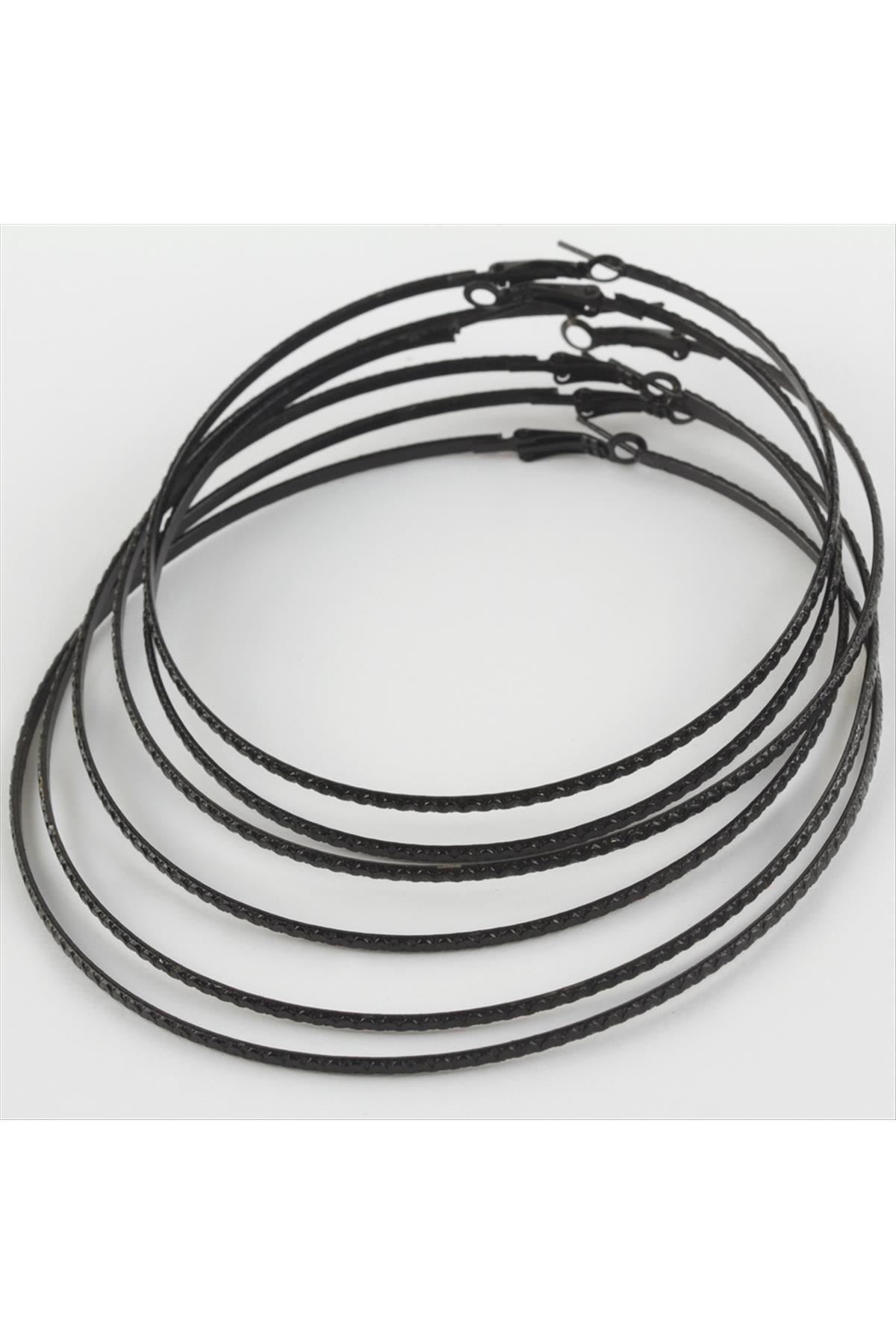 6 Adet Yeni Sezon Metal Halka Küpe Büyük 8-9-10 cm