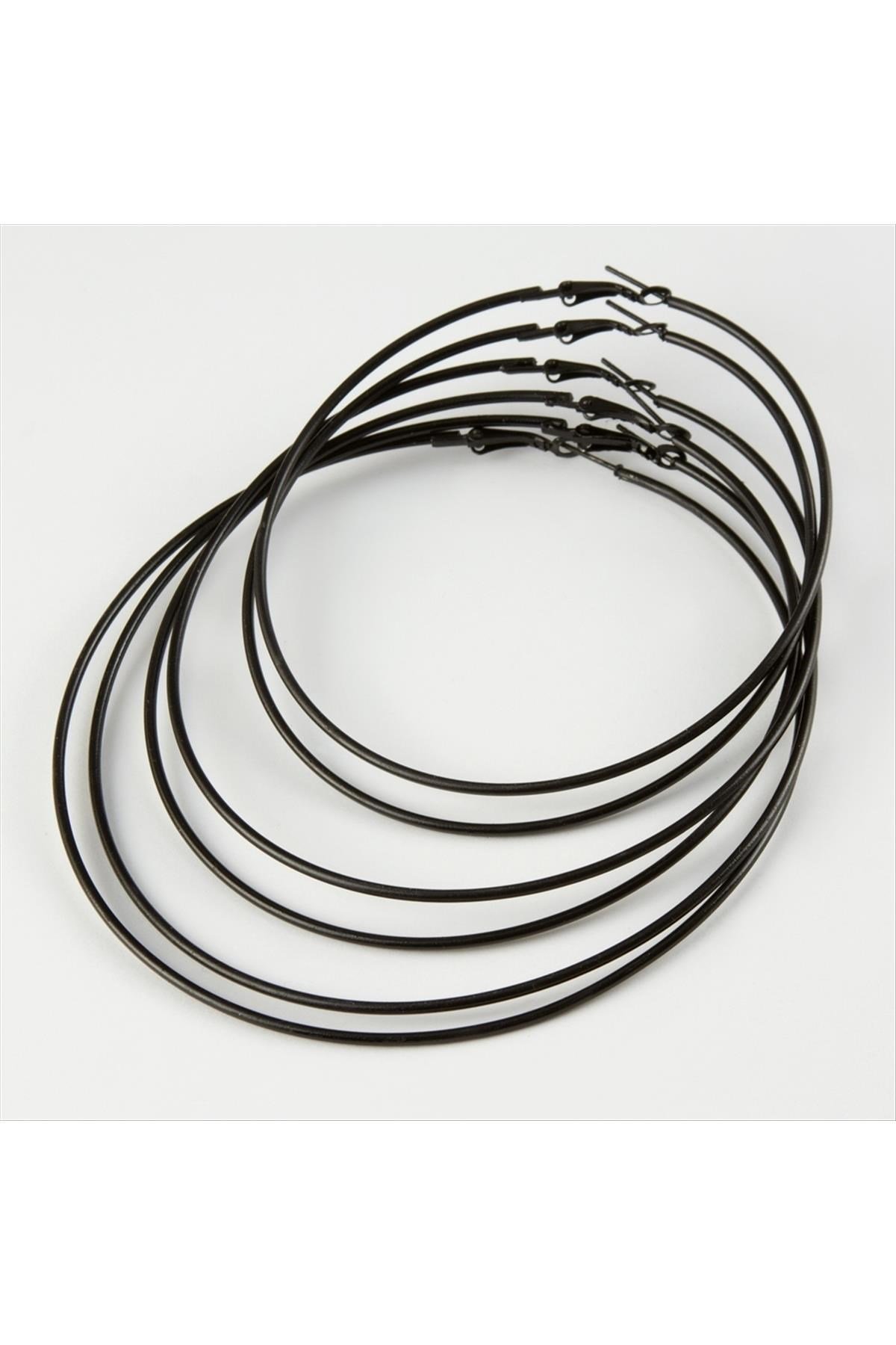 6 Adet Yeni Sezon Metal Halka Küpe Büyük 8-9-10 cm