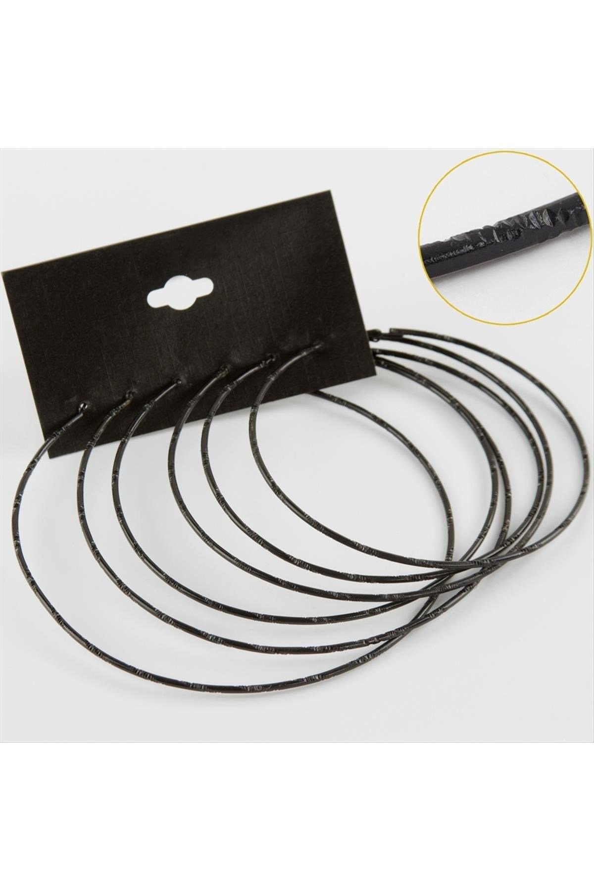 6 Adet Yeni Sezon Metal Halka Küpe Büyük 8-9-10 cm