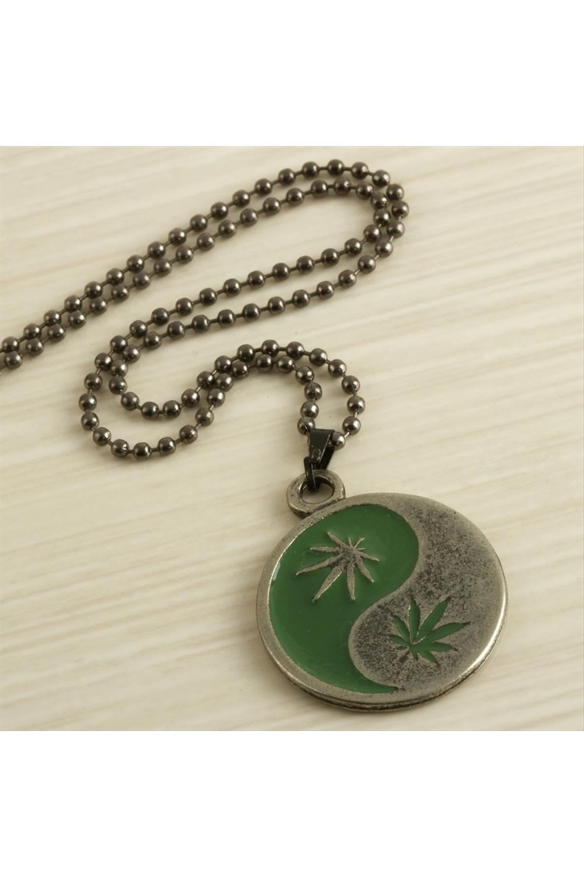 6 Yapraklı Metal Erkek Kolye