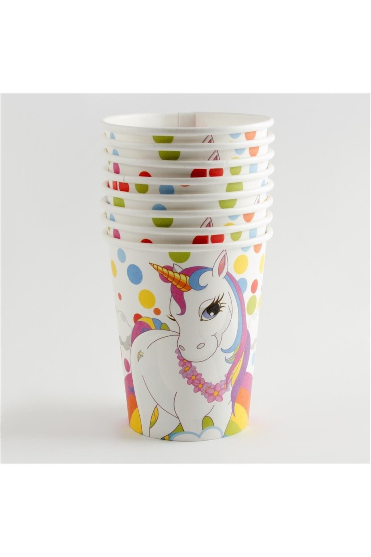 8 Adet Unicorn Karton Bardak