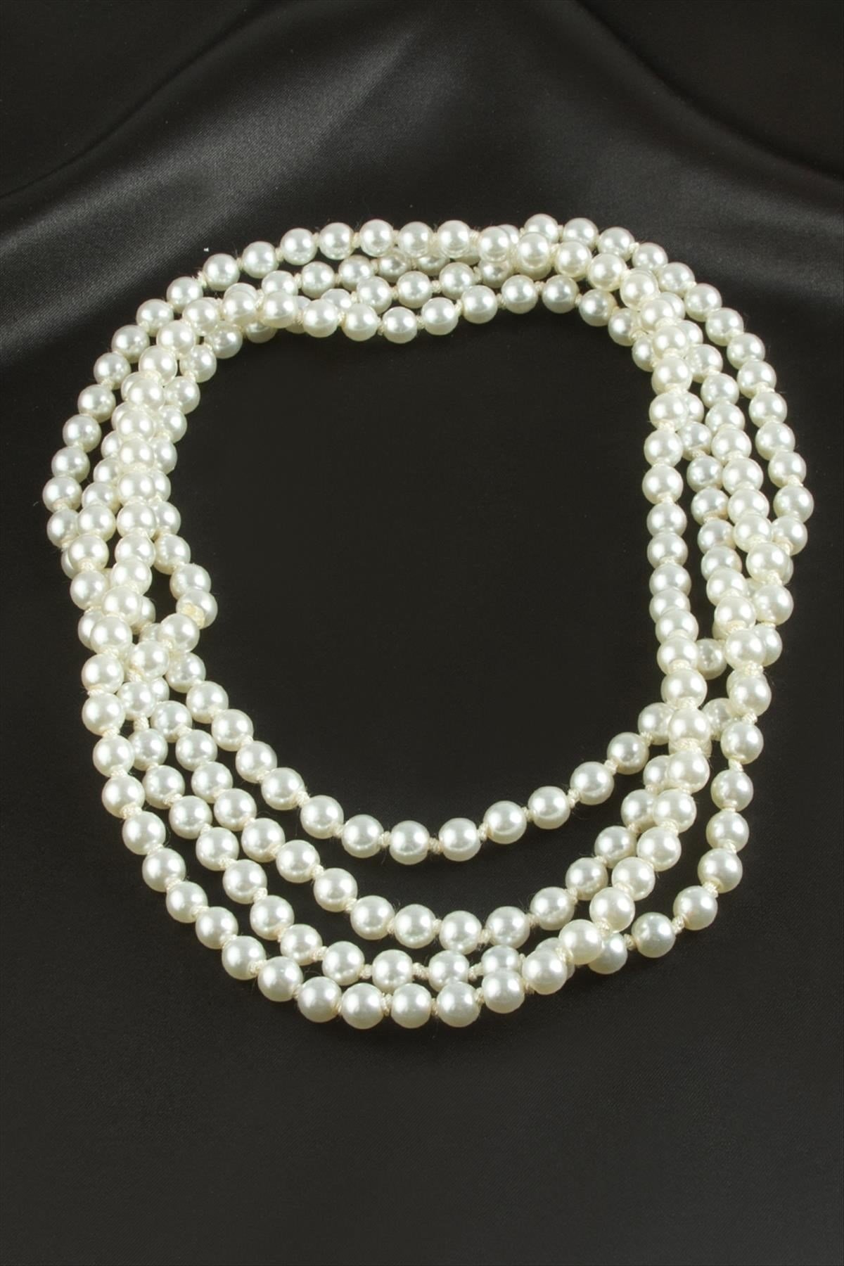8 mm İnci Kolye 120 cm