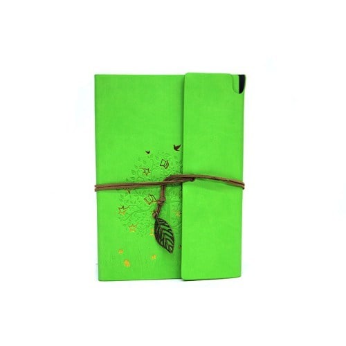 Ağaç Baskılı Deri Kaplı Defter