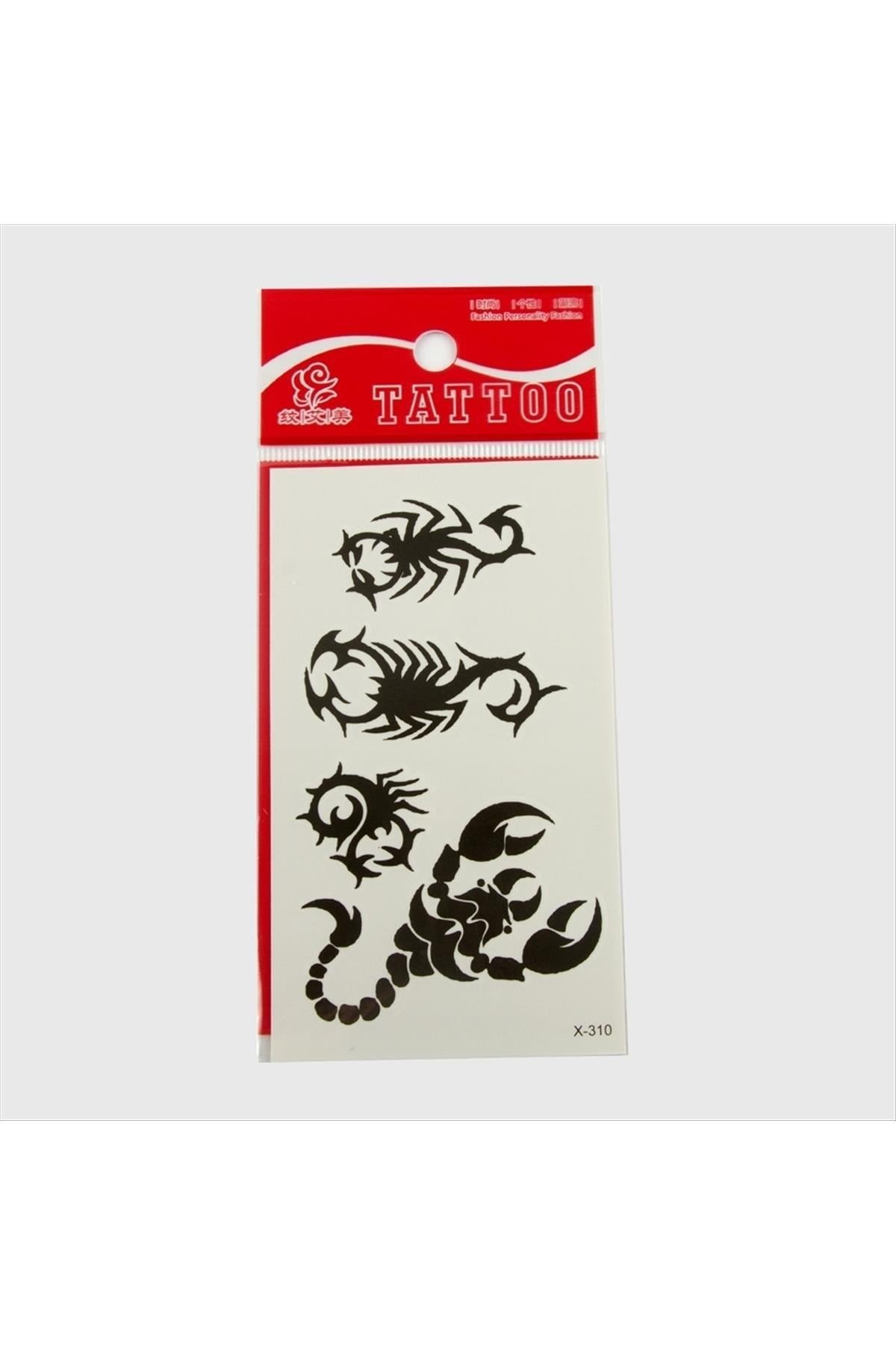 Akrep Tattoo Dövme Sticker Küçük