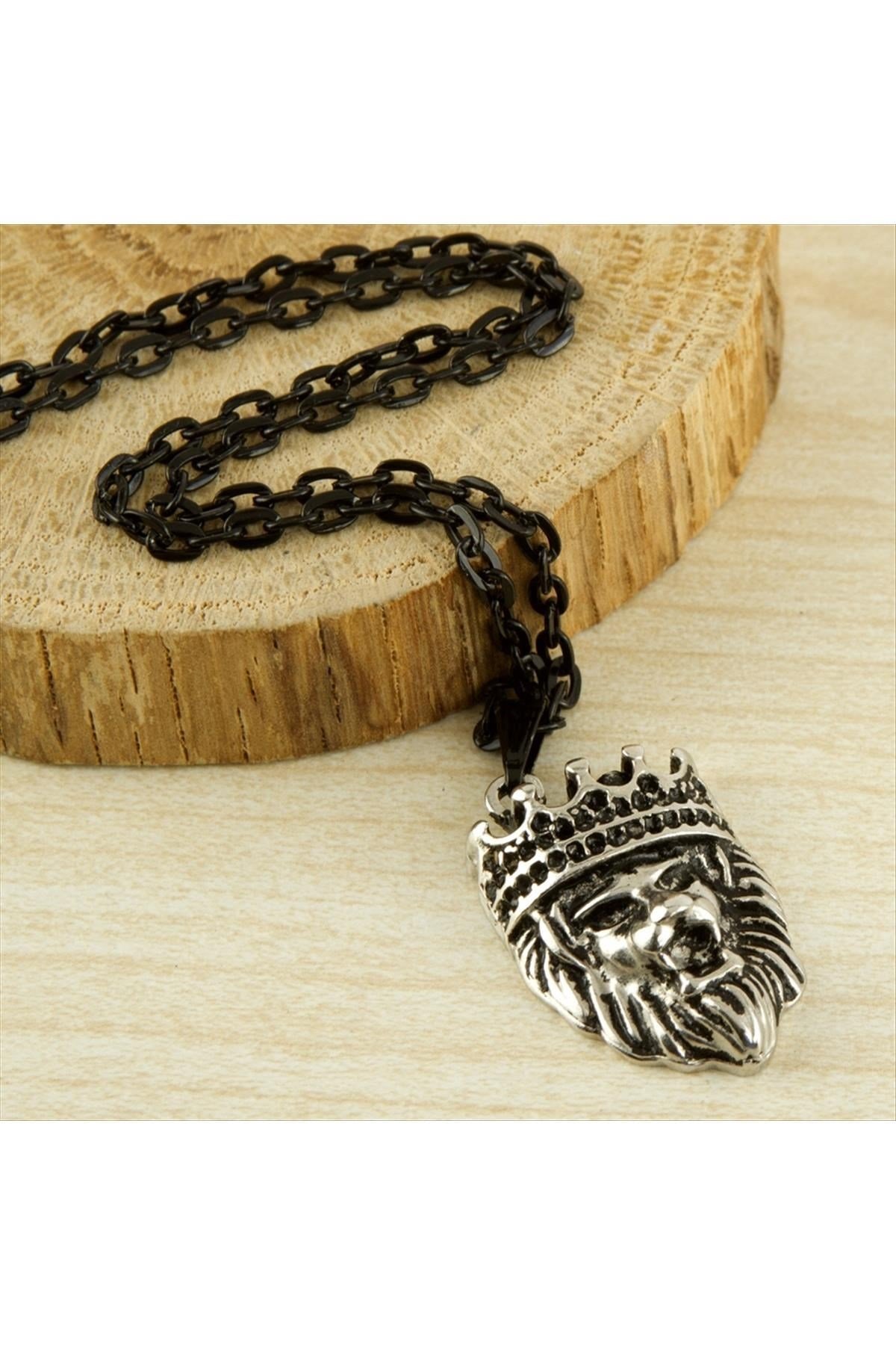 Aslan İşareti Metal Erkek Kolye