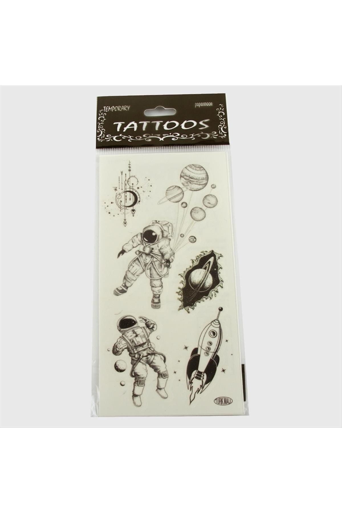 Astronot Tattoo Dövme Sticker