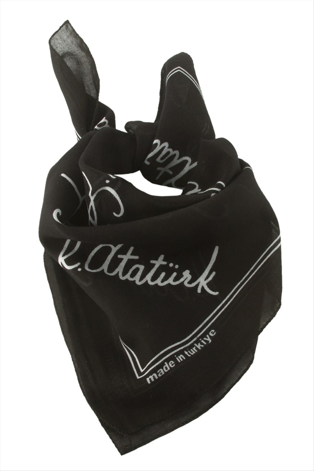 Atatürk İmzalı Desenli Bandana 50*50