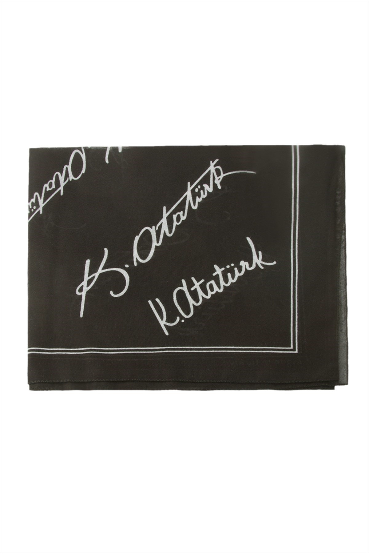 Atatürk İmzalı Desenli Bandana 50*50