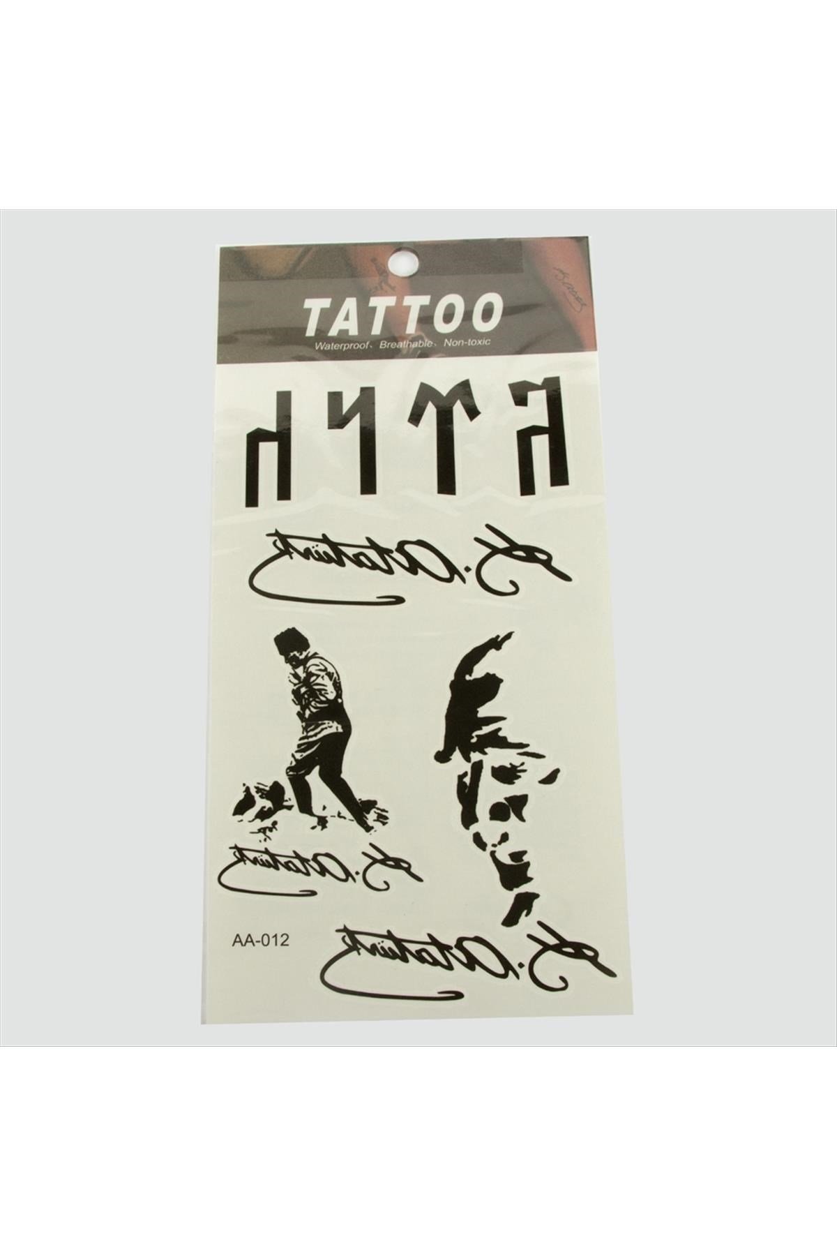 Atatürk Temalı Tattoo Dövme Sticker