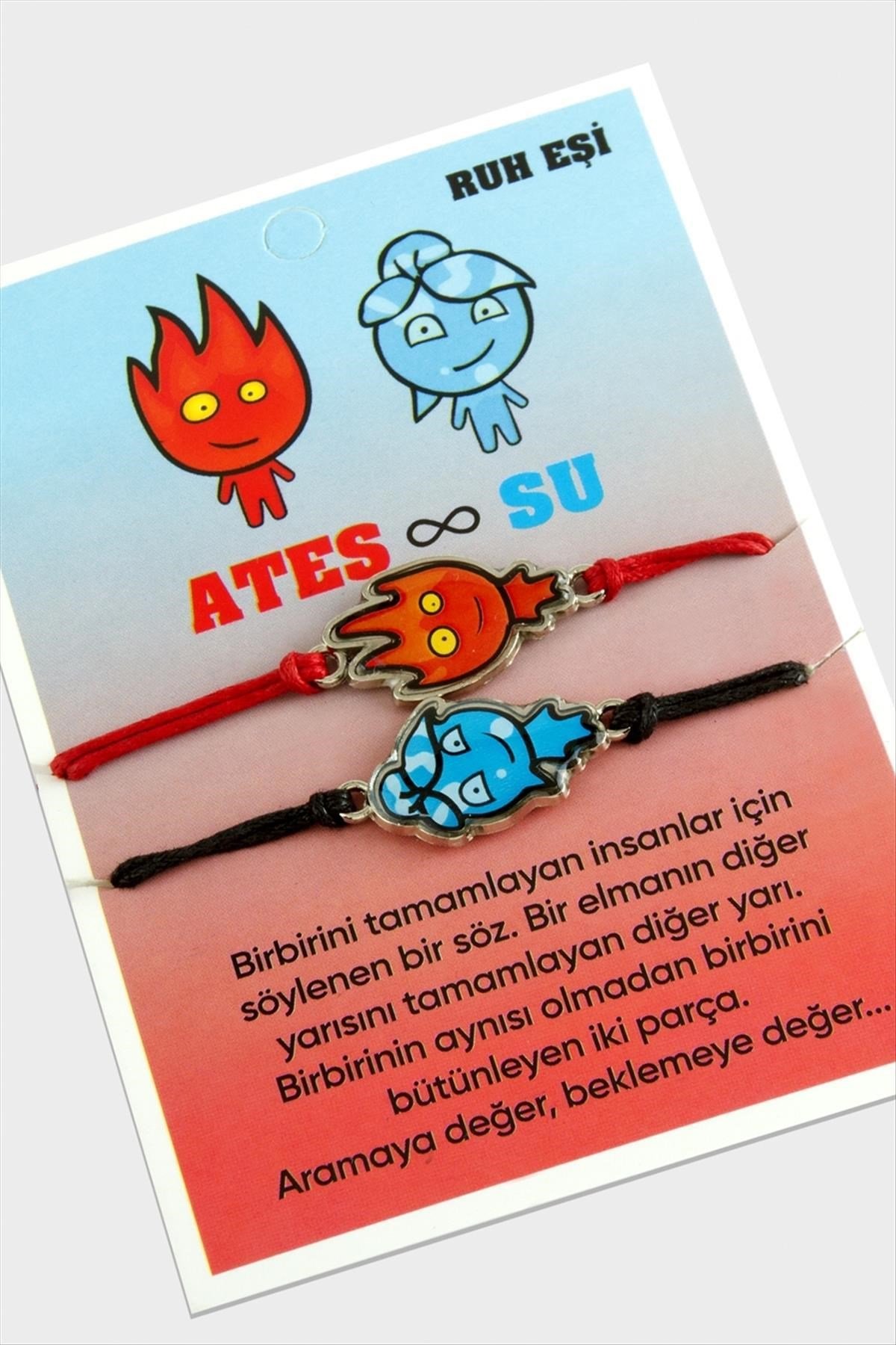 Ateş ve Su 2'li İp Bileklik