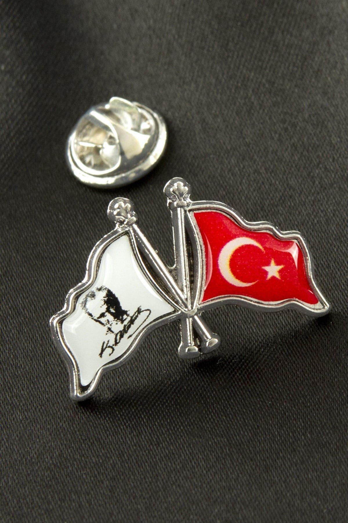 Ay Yıldız Atatürk İmzalı Yaka Rozet