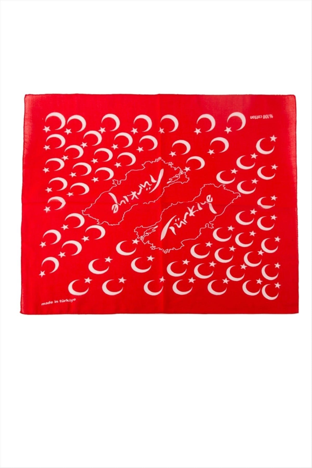 Ay Yıldız Desenli Bandana 50*50