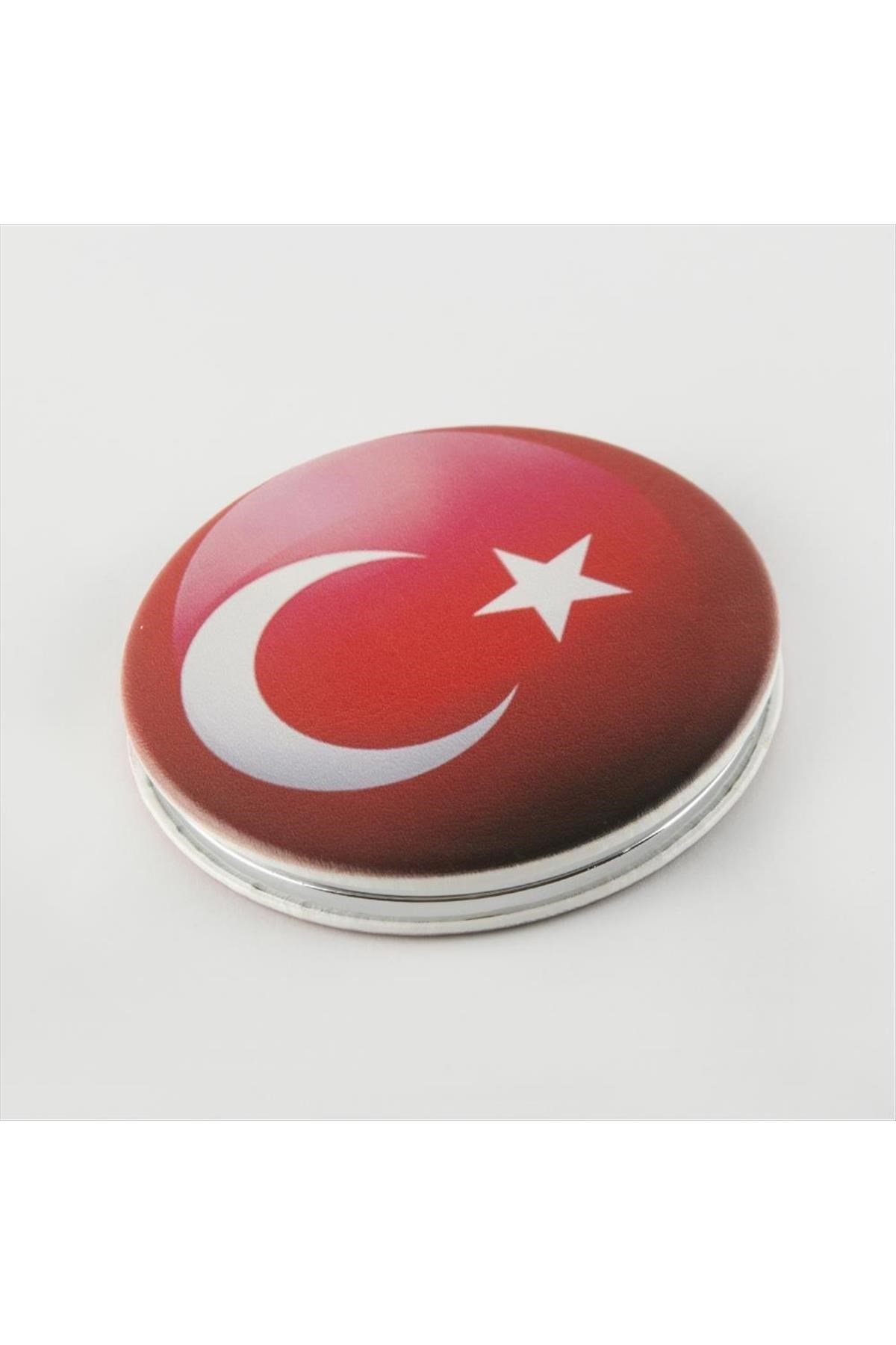 Ay Yıldız Desenli Yuvarlak Ayna