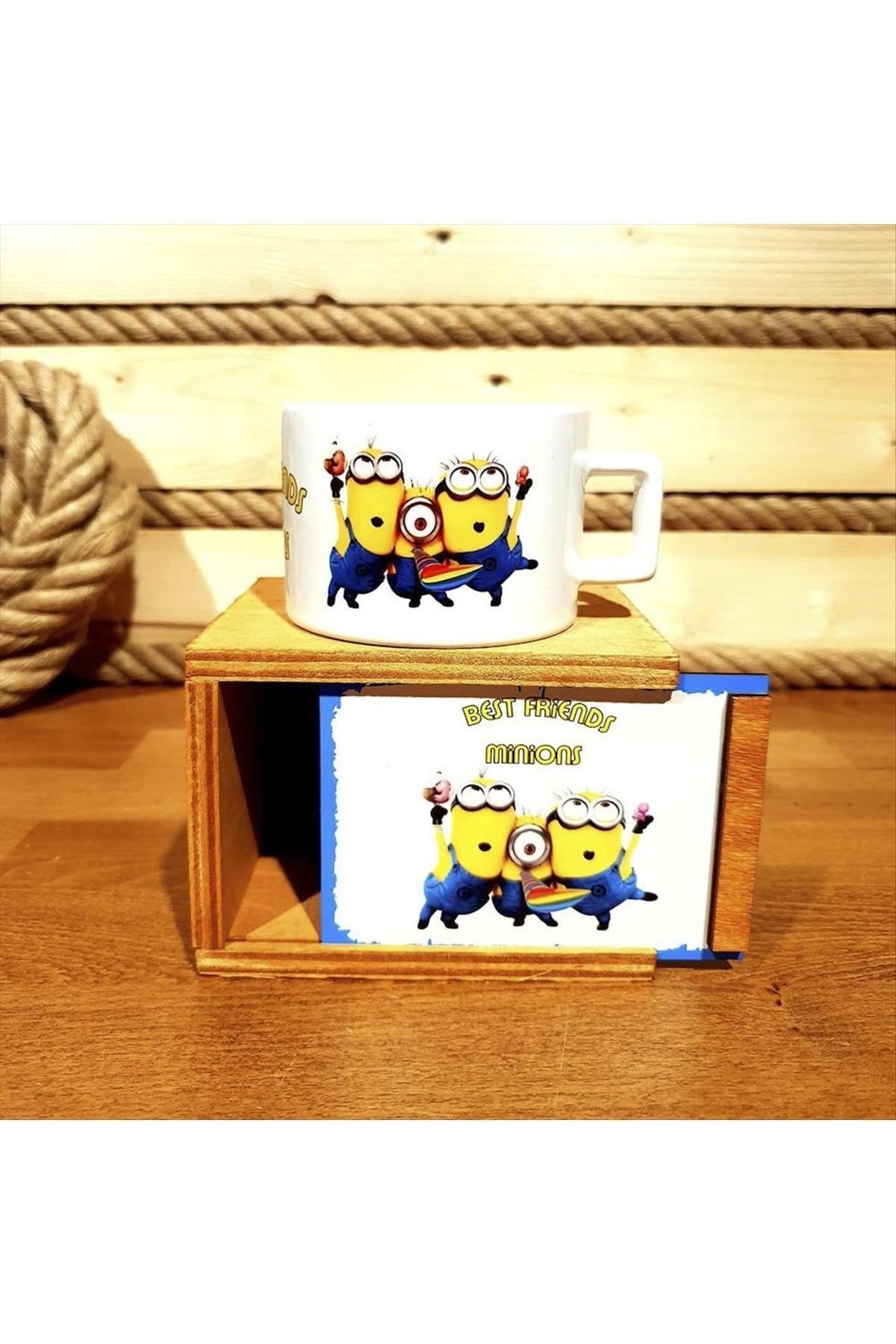 Best Friends Minyon Figürlü Ahşap Kutulu Kupa