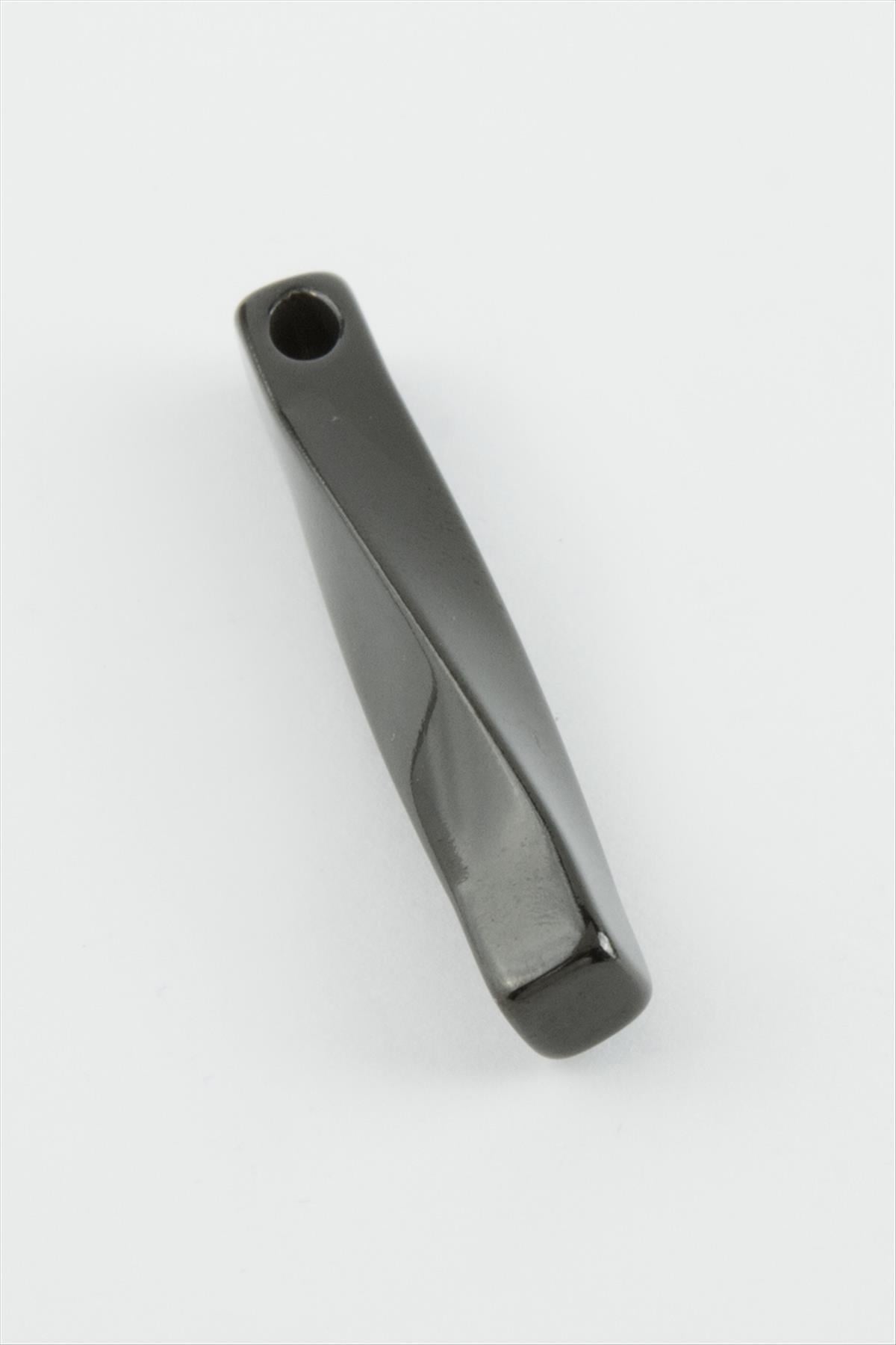 Burgulu İsim Yazılabilir Çelik Kolye Ucu 0,5*4 cm
