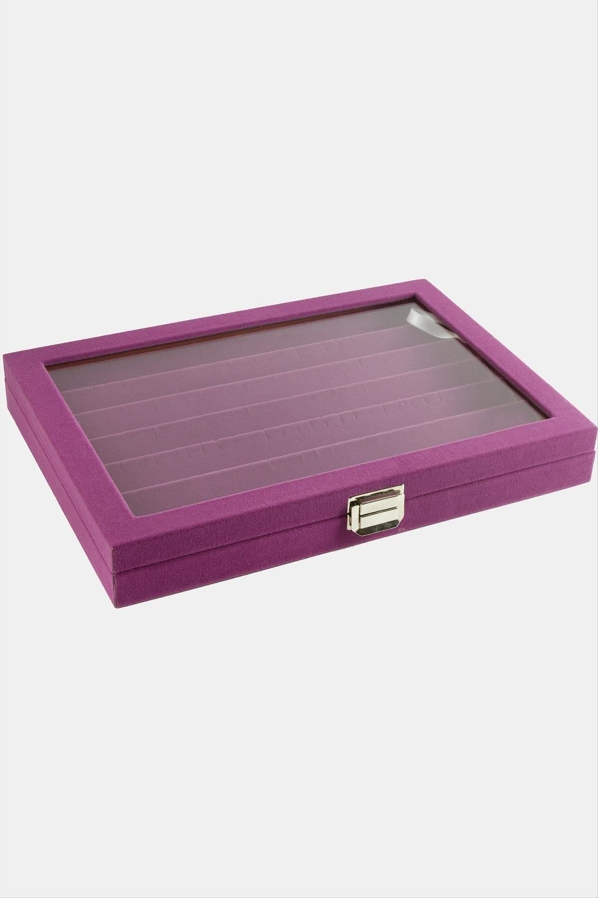 Cam Kapaklı Anfora Kumaş Küpe Standı 24*34 cm