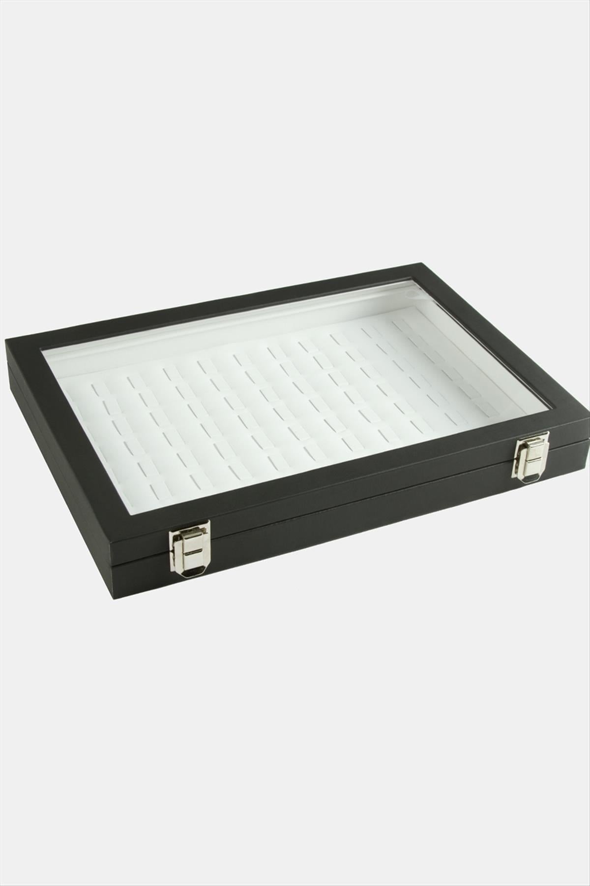 Cam Kapaklı Yüzük Standı 24*34 cm