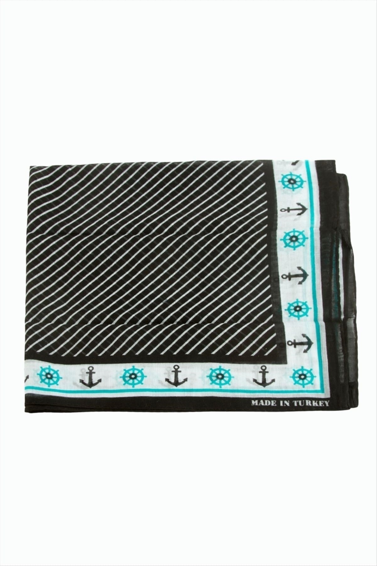 Çapa Dümen Desenli Bandana 50*50