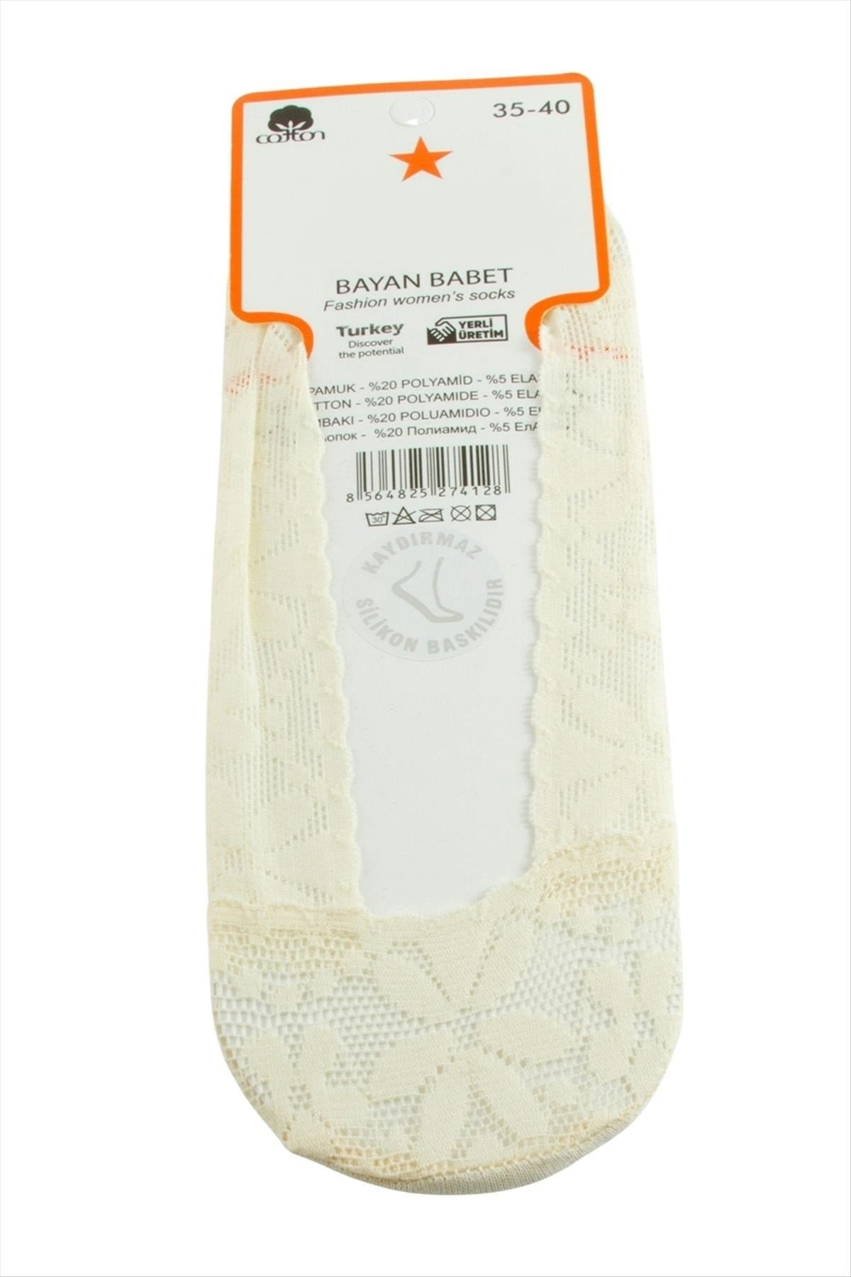 Çiçek Dantel Babet Çorap
