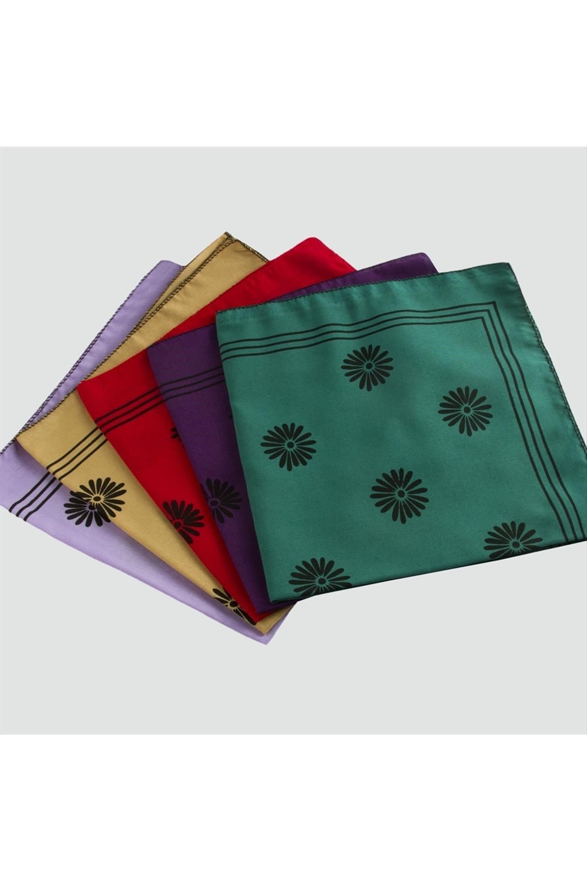 Çiçek Desenli Bandana 50*50