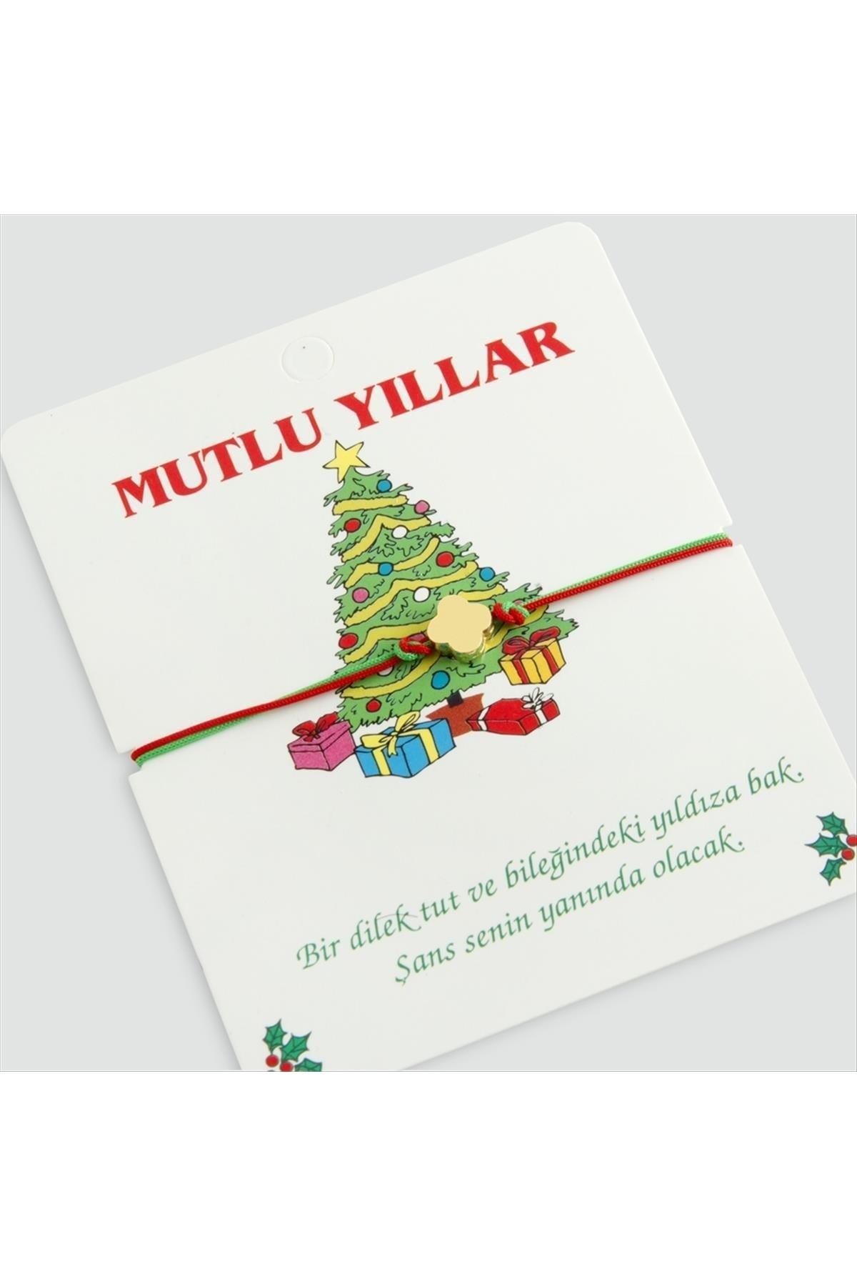 Çiçek Mutlu Yıllar Yılbaşı Bilekliği