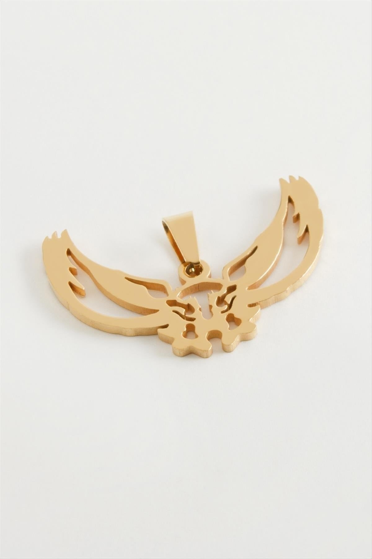 Çift Başlı Kartal Çelik Kolye Ucu 3,5 cm