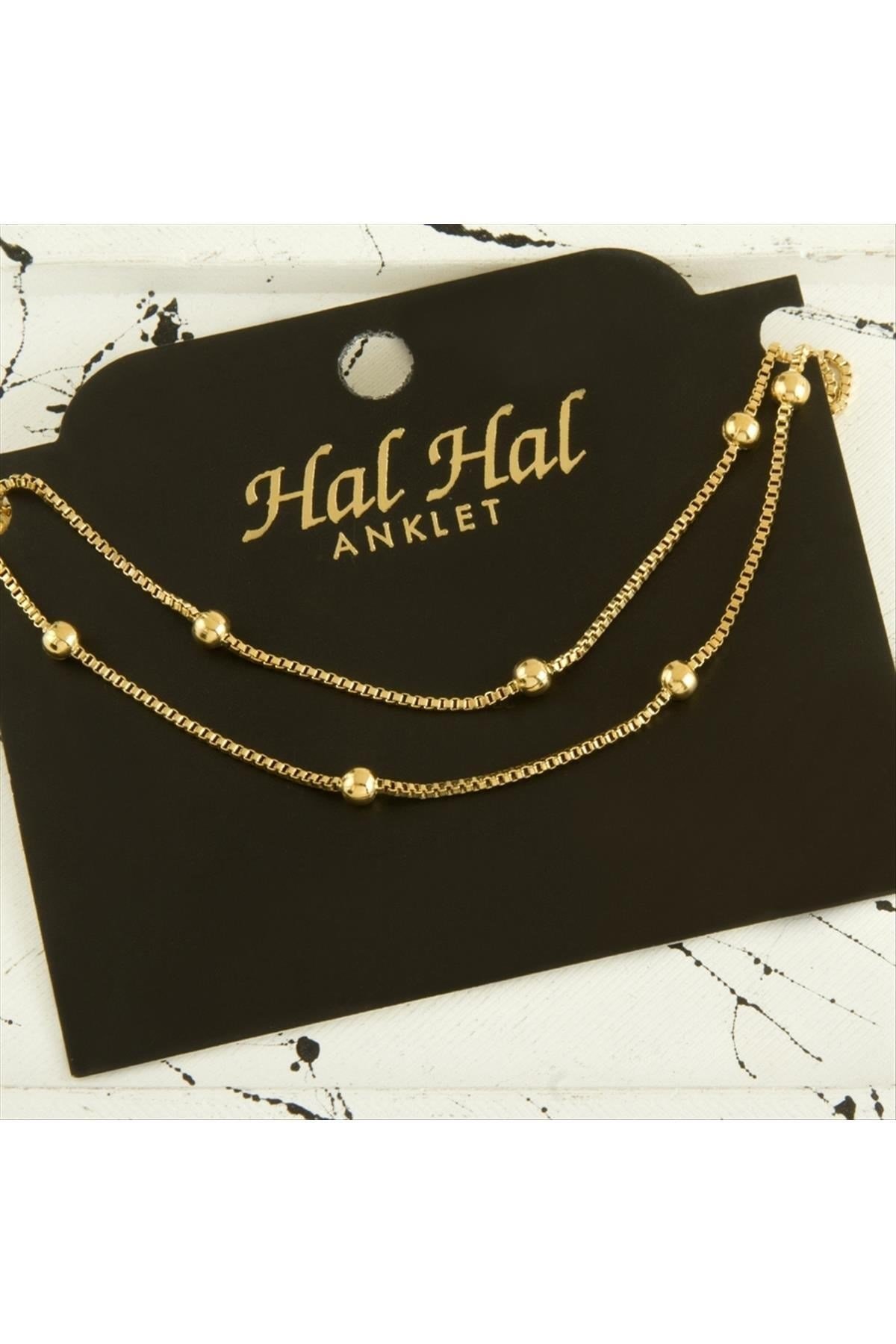 Çift Zincirli Lüks Çelik Halhal