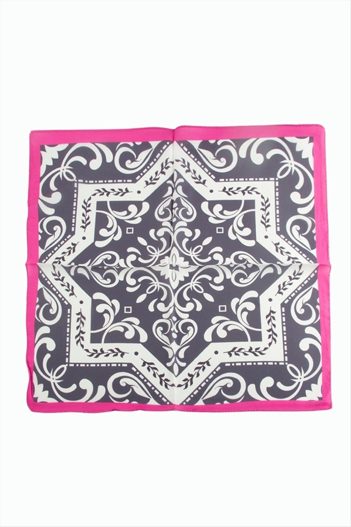 Çini Desenli Zr Şifon Fular 50*50 cm