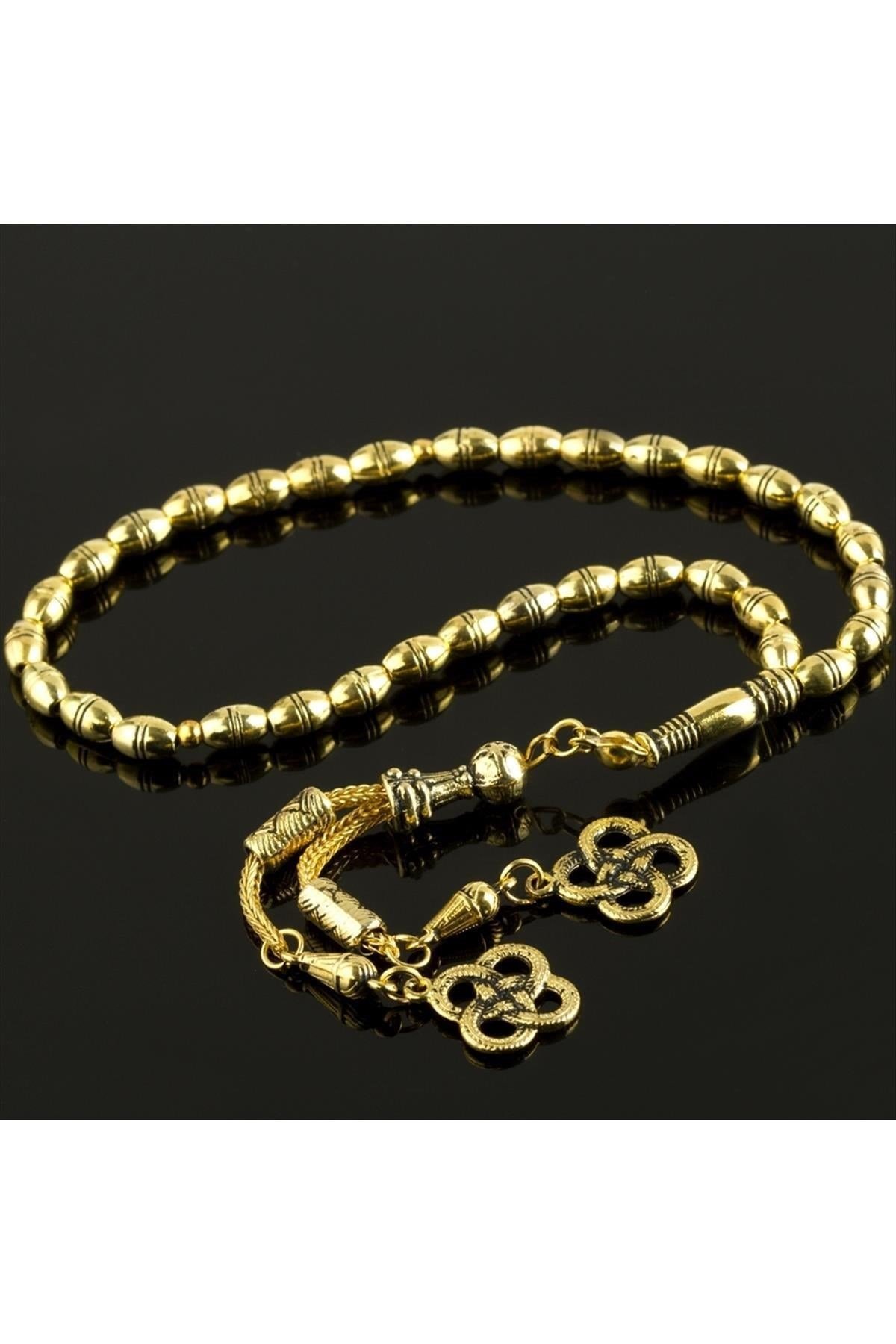 Çizgili Oval Metal Tesbih 0,6 mm